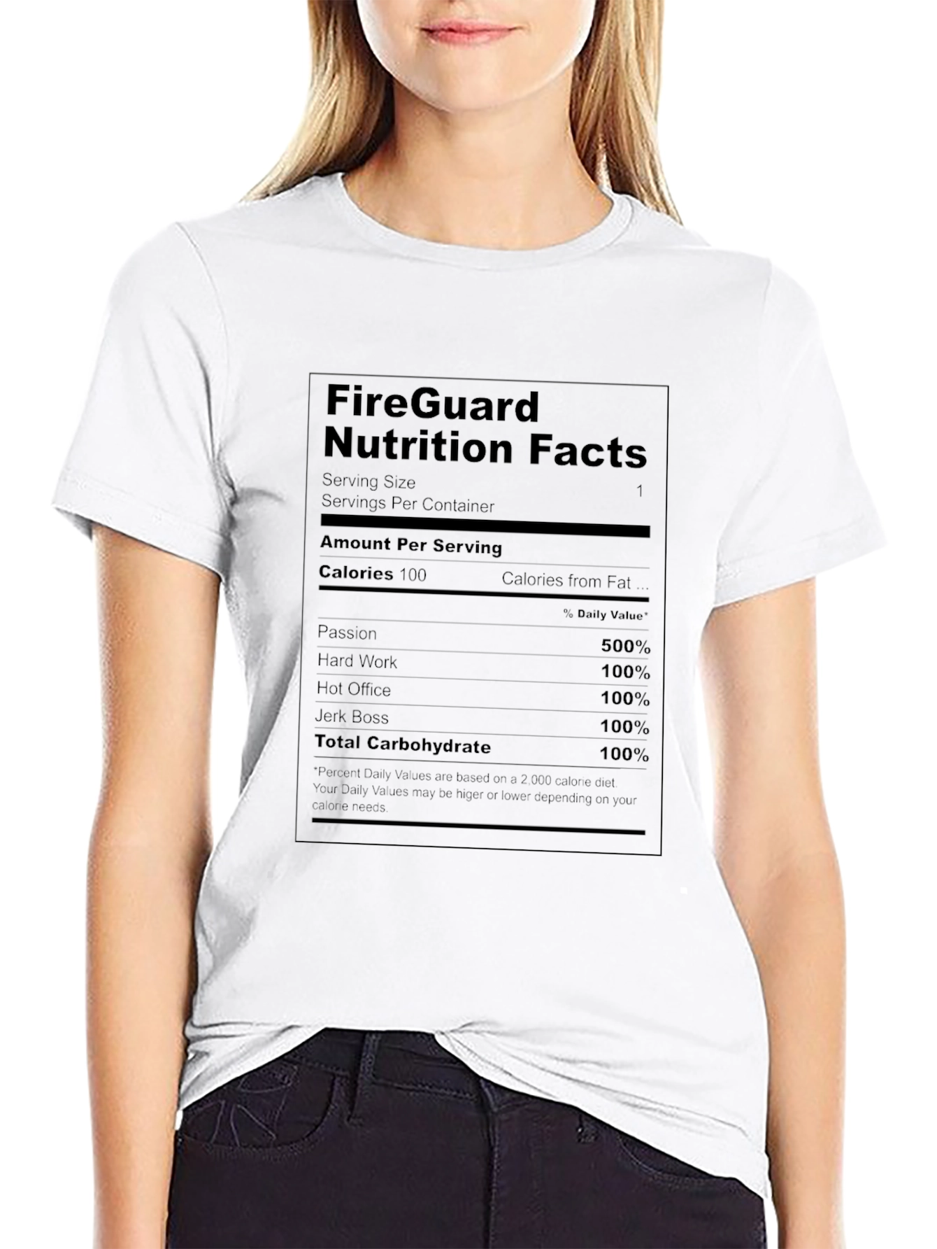 Black FireGuard Nutrition Facts Black T-Shirt view 9