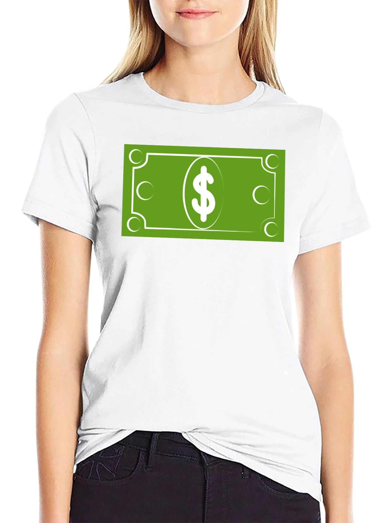 Black Money Graphic T-Shirt - Cool Casual Wear view 9
