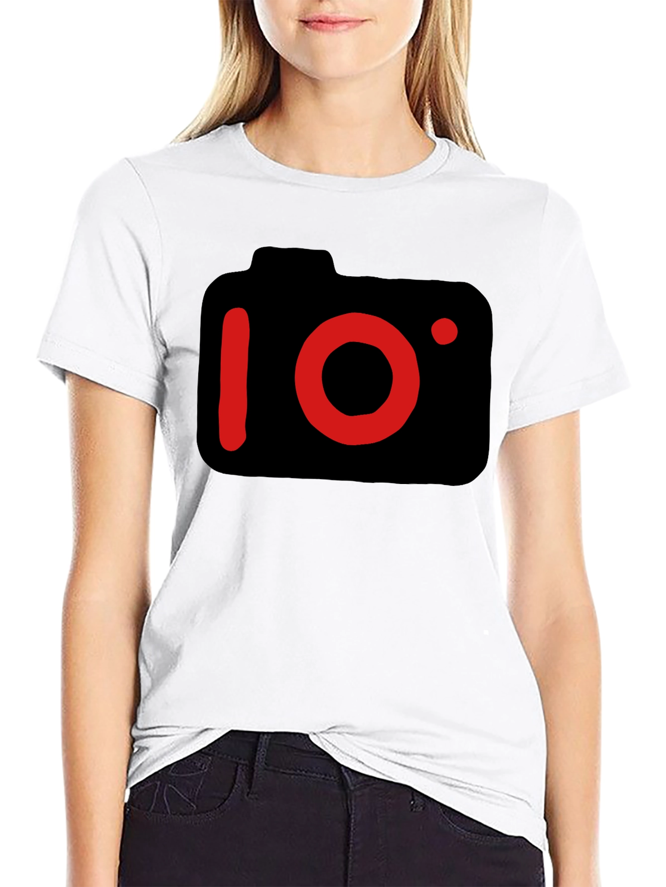 Black Camera Graphic Black T-Shirt view 9