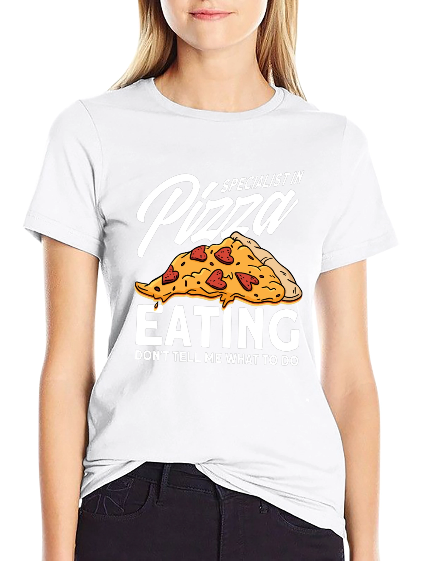 Black Pizza Eating Specialist Graphic T-Shirt view 9
