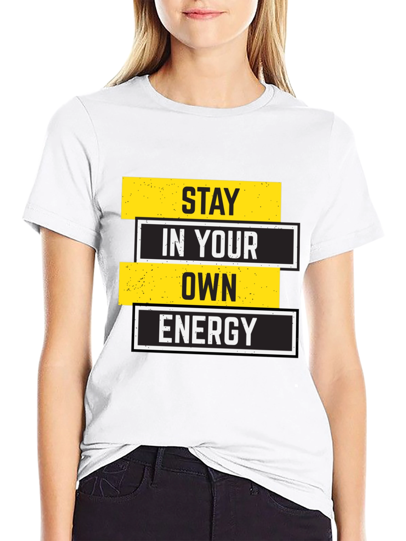 Black Stay in Your Own Energy Graphic Tee view 9
