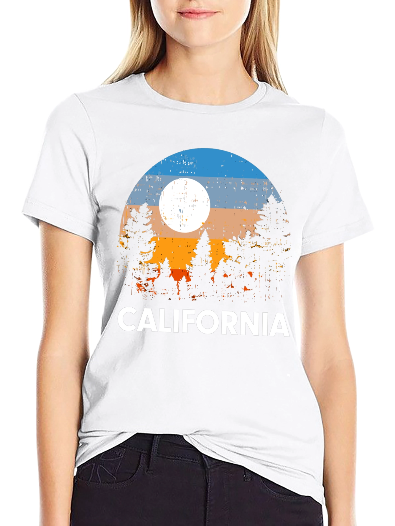 Black California Sunset Graphic T-Shirt view 9