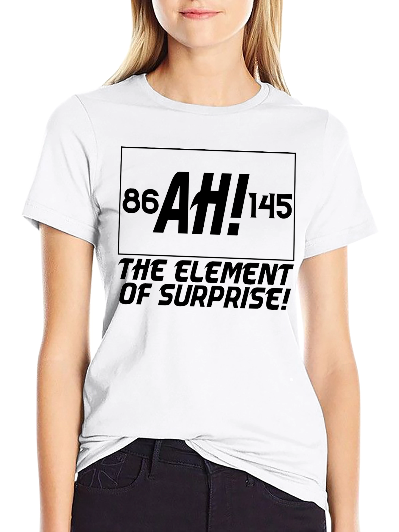 Black Element of Surprise T-Shirt - Periodic Table AH! Funny Novelty Tee view 9