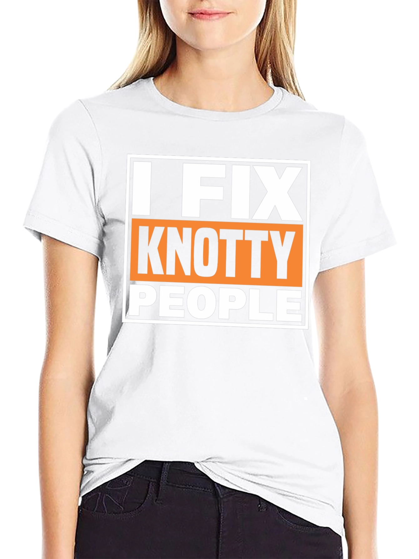 Black I Fix Knotty People Funny Graphic T-Shirt view 9