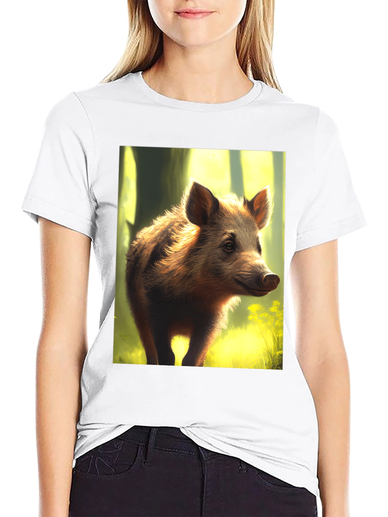 Black Wild Boar Graphic Tee view 9