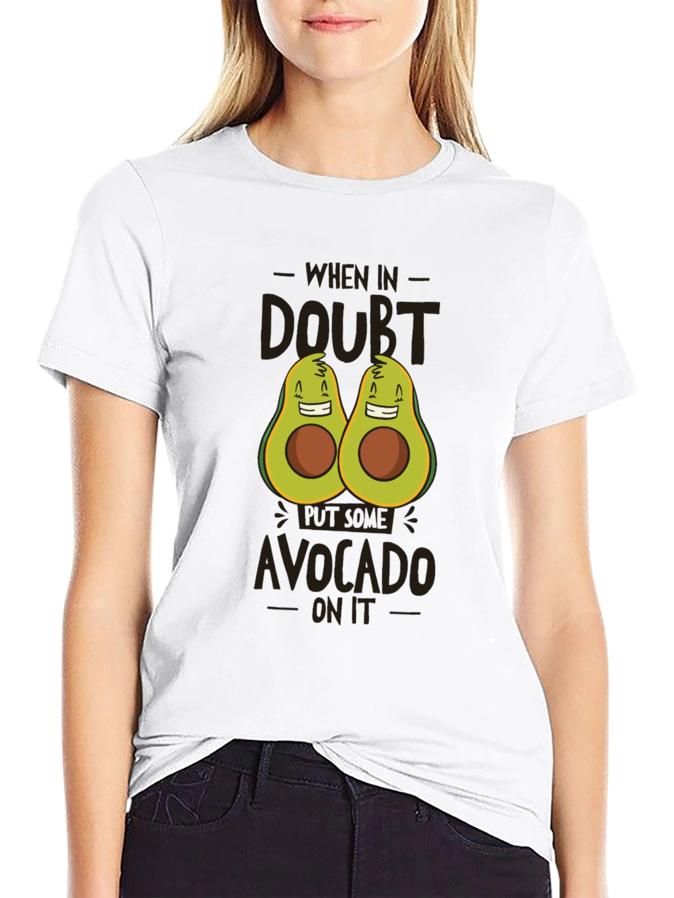 Black Avocado Graphic Print Tee - When in Doubt, Avocado On It view 9