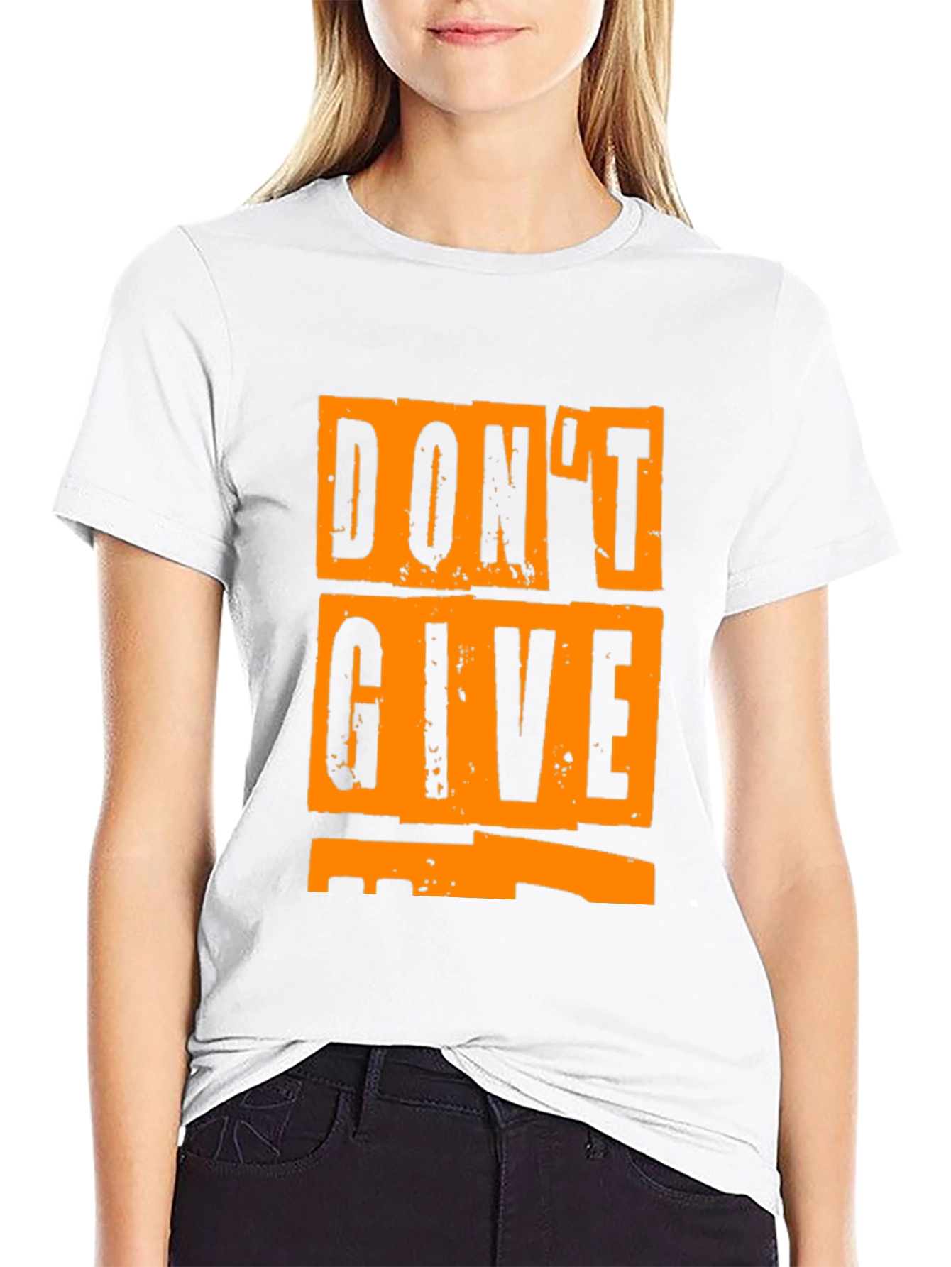 Black Don't Give Up Graphic T-Shirt - Motivational Tee view 9