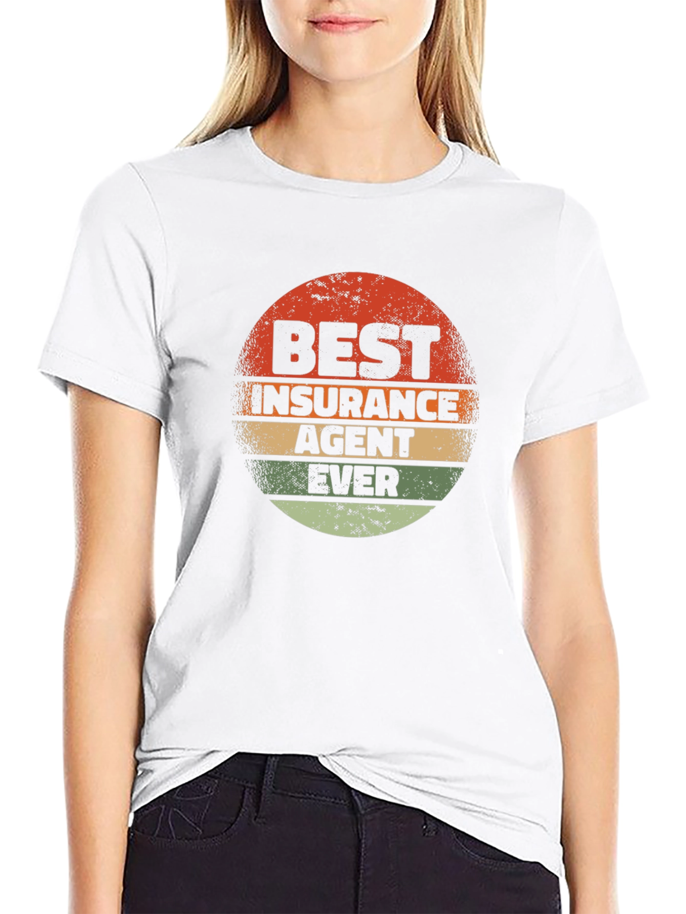 Black Best Insurance Agent Ever Retro T-Shirt view 9