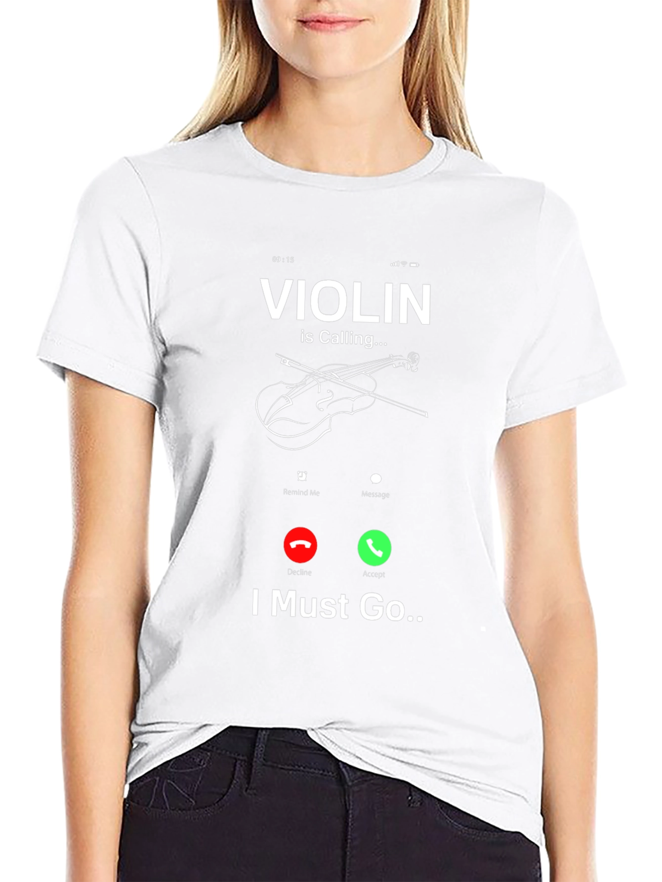 Black Violin is Calling Funny Music T-Shirt view 9