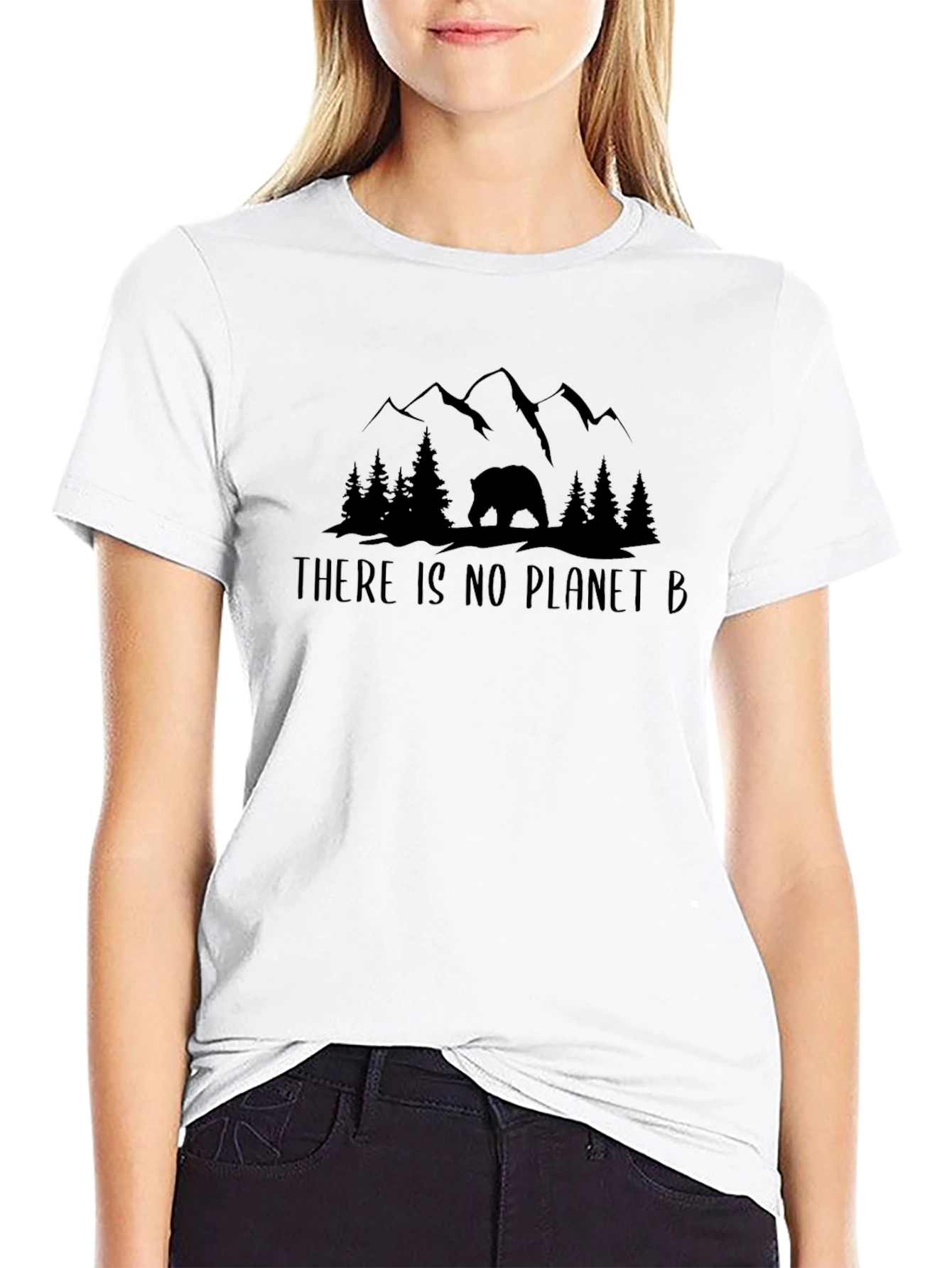 Black There Is No Planet B Graphic Tee view 9