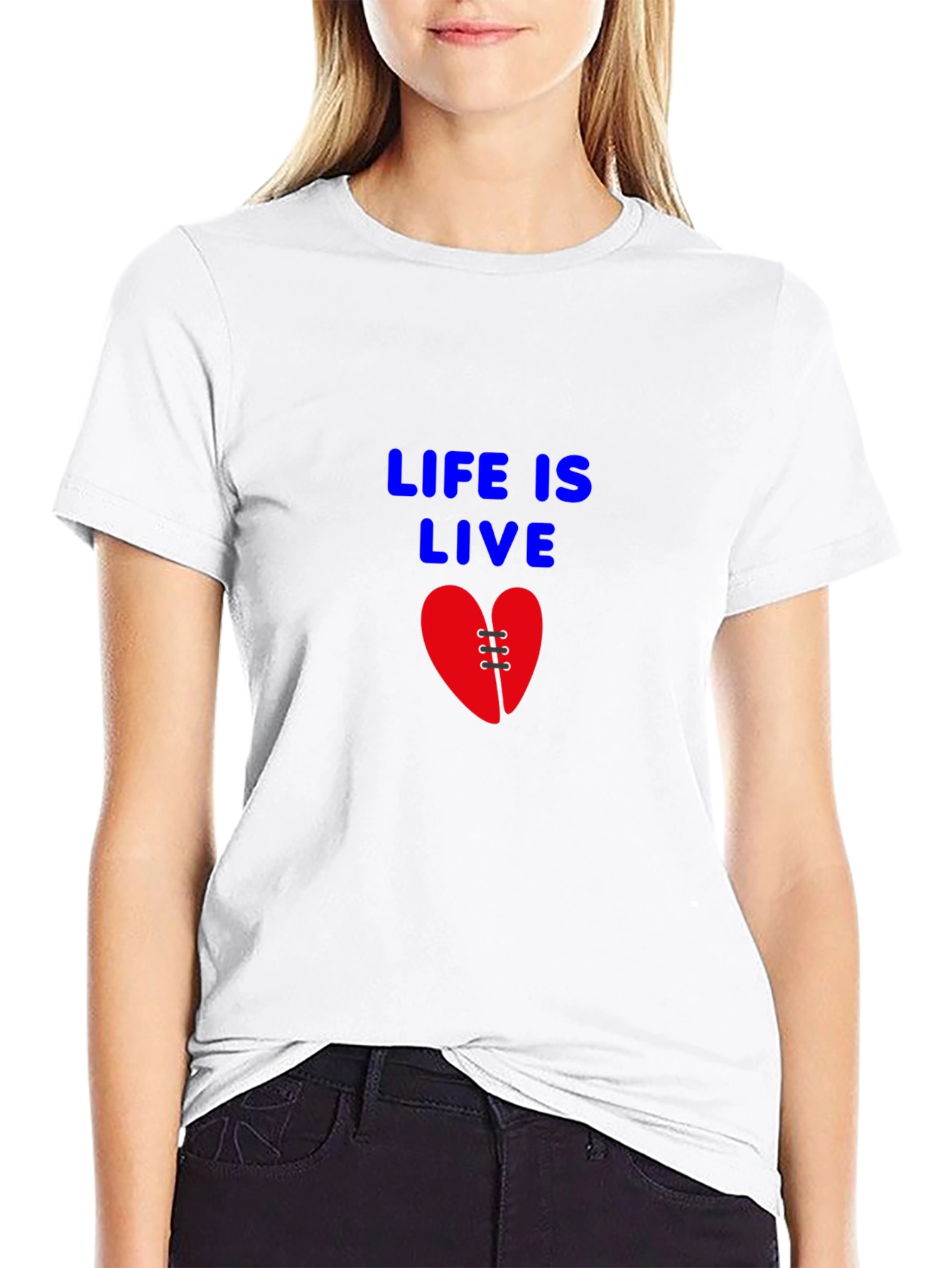 Black Life is Live Heart Graphic T-Shirt view 9