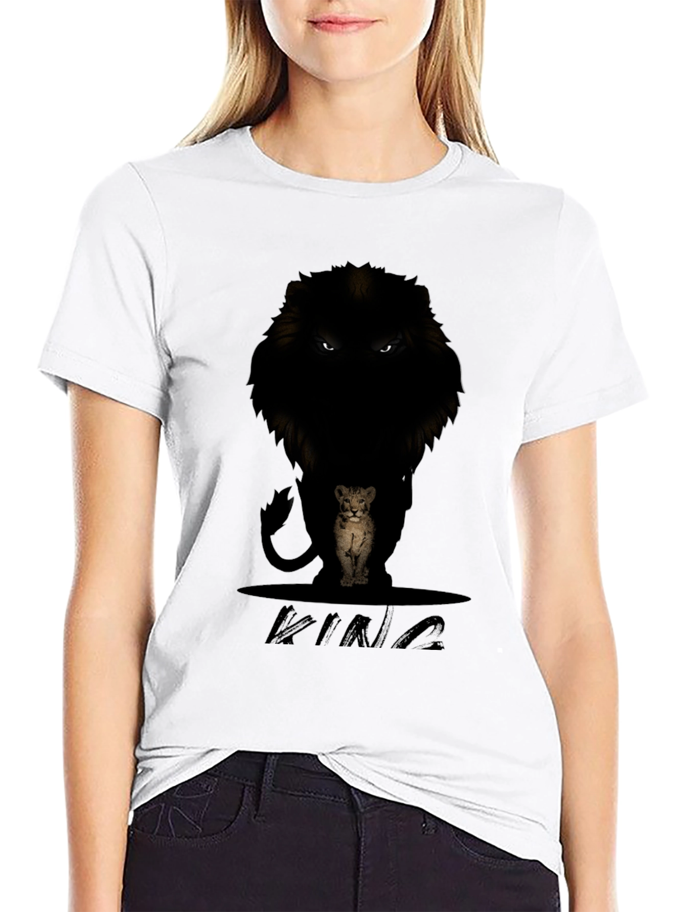 Black Lion King Graphic Tee - Men's Black T-Shirt view 9