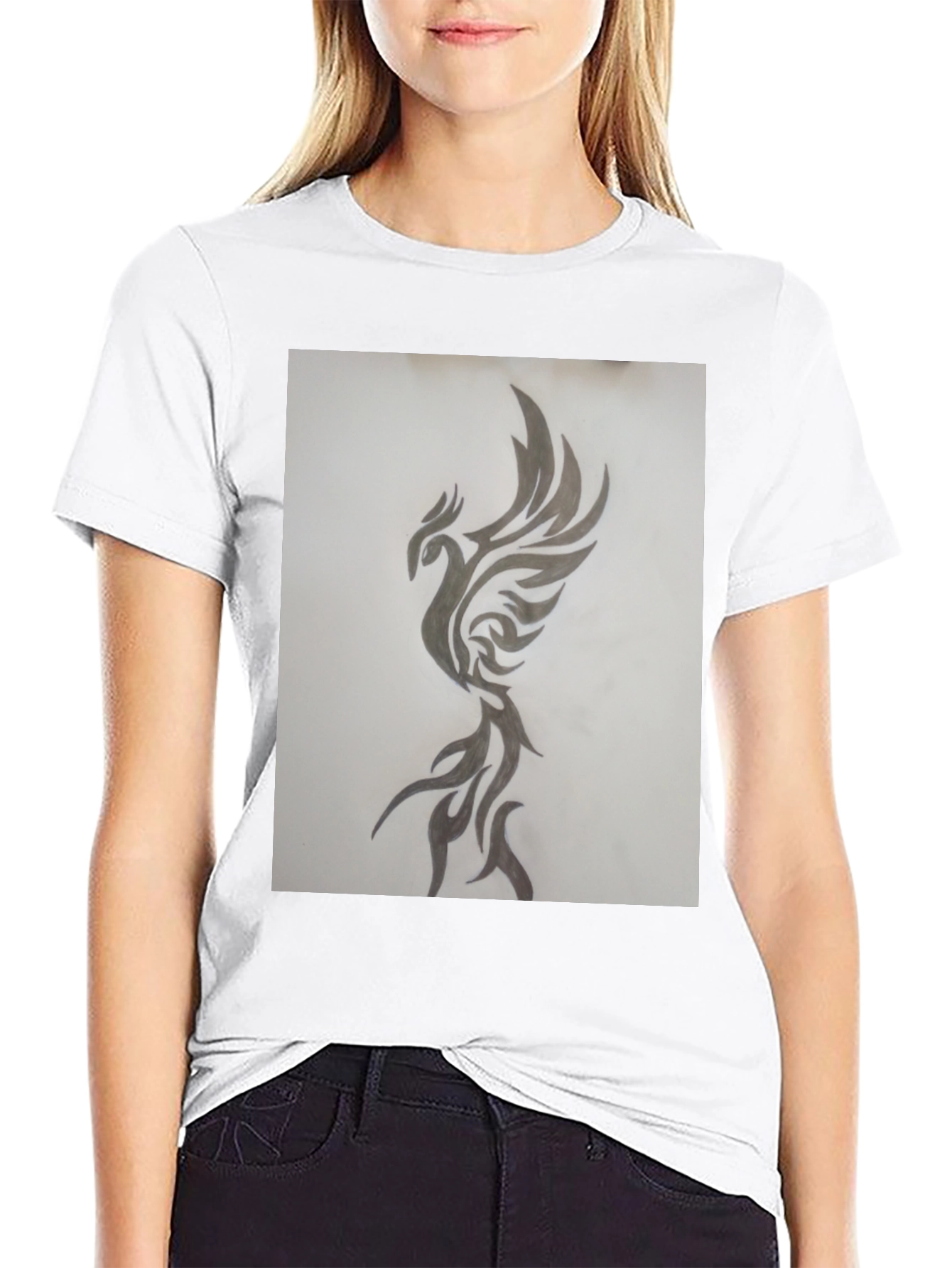 Black Phoenix Graphic Black T-Shirt view 9