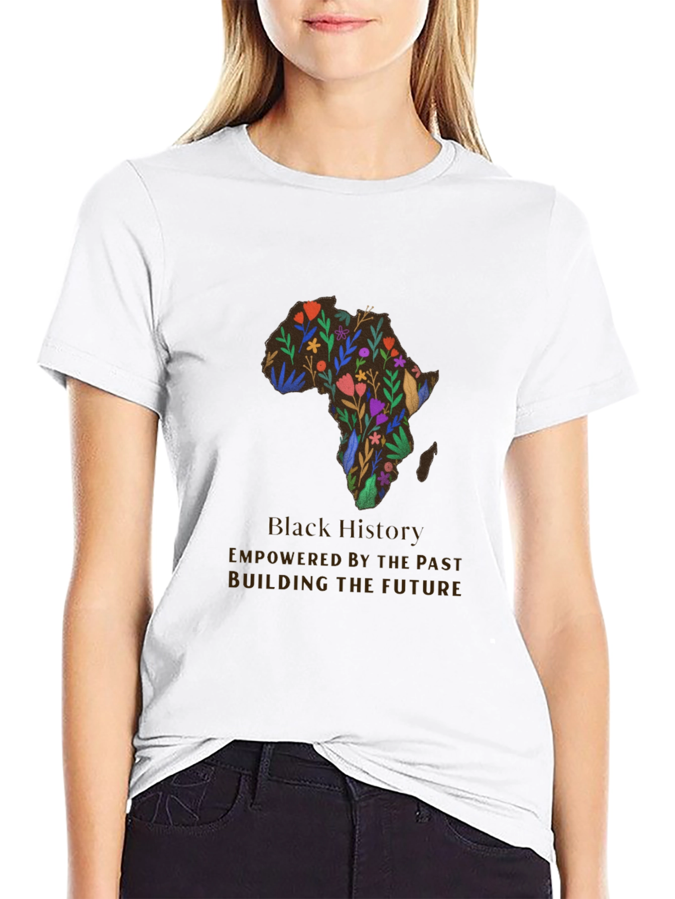 Black Black History Floral Africa T-Shirt view 9