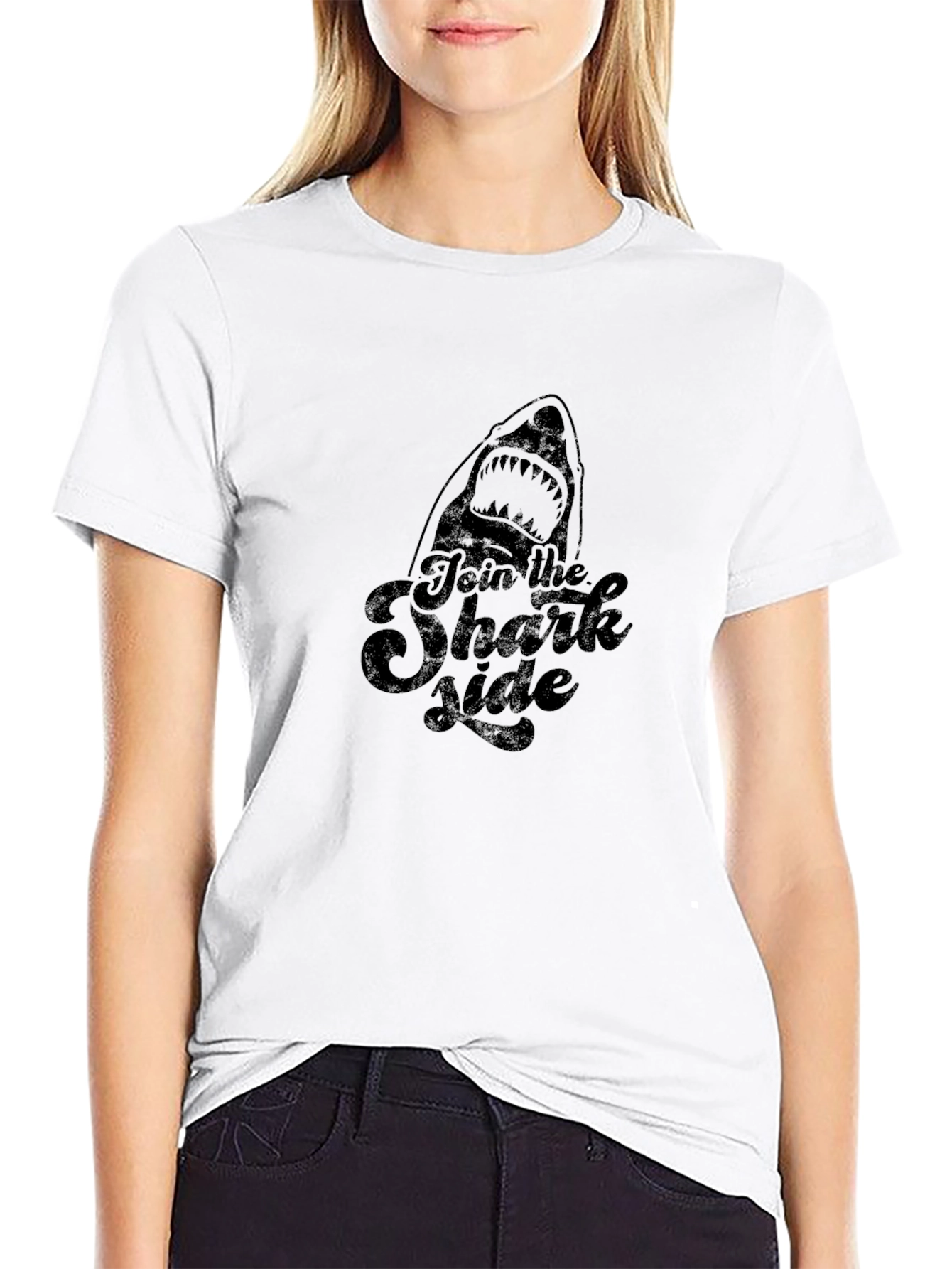 Black Join the Shark Side Graphic Tee - Black view 9
