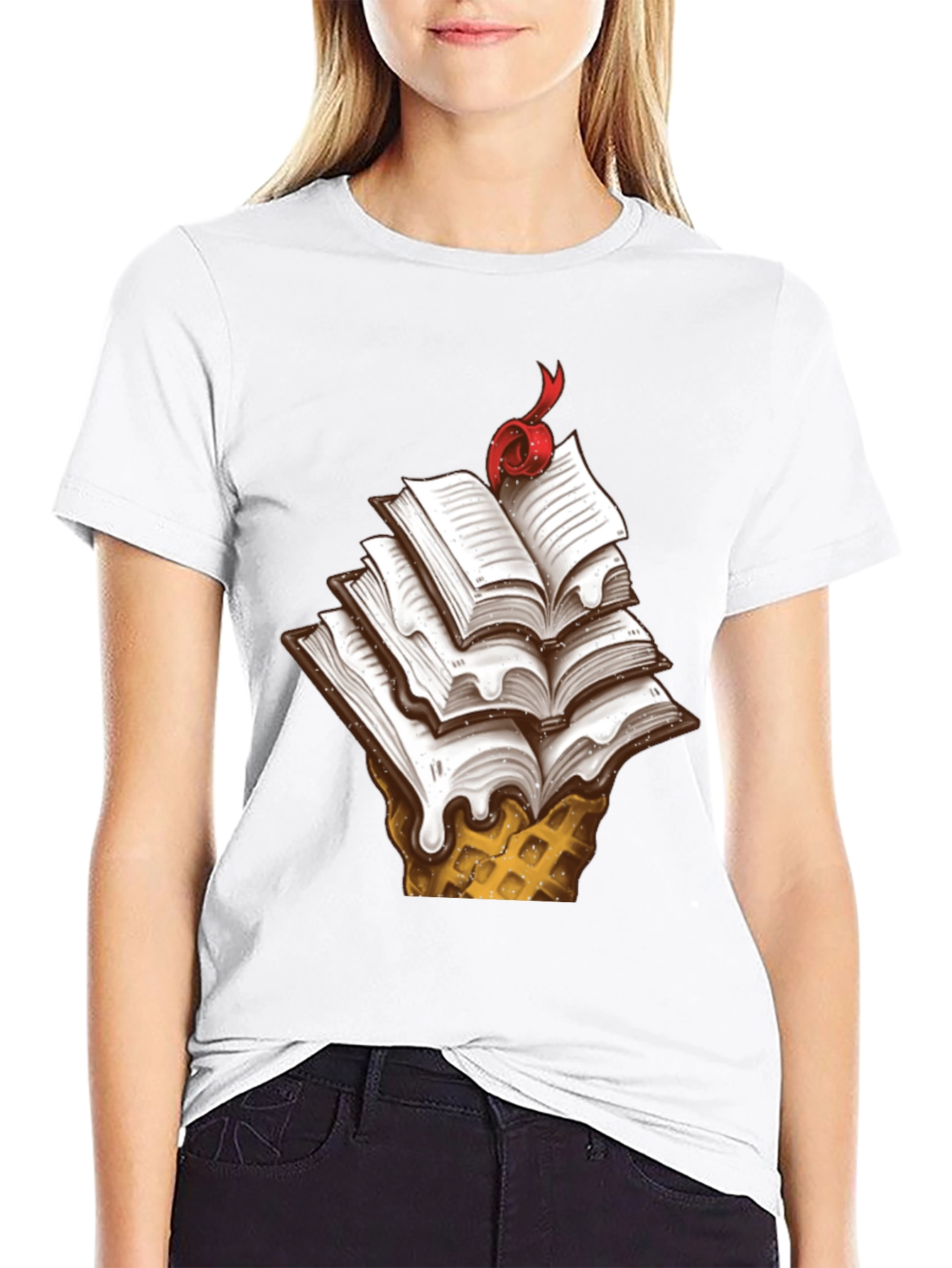 Black Book Ice Cream Cone Graphic Tee view 9