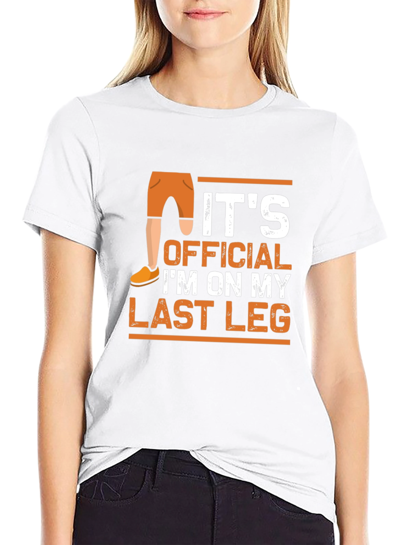 Black Funny Last Leg T-Shirt view 9