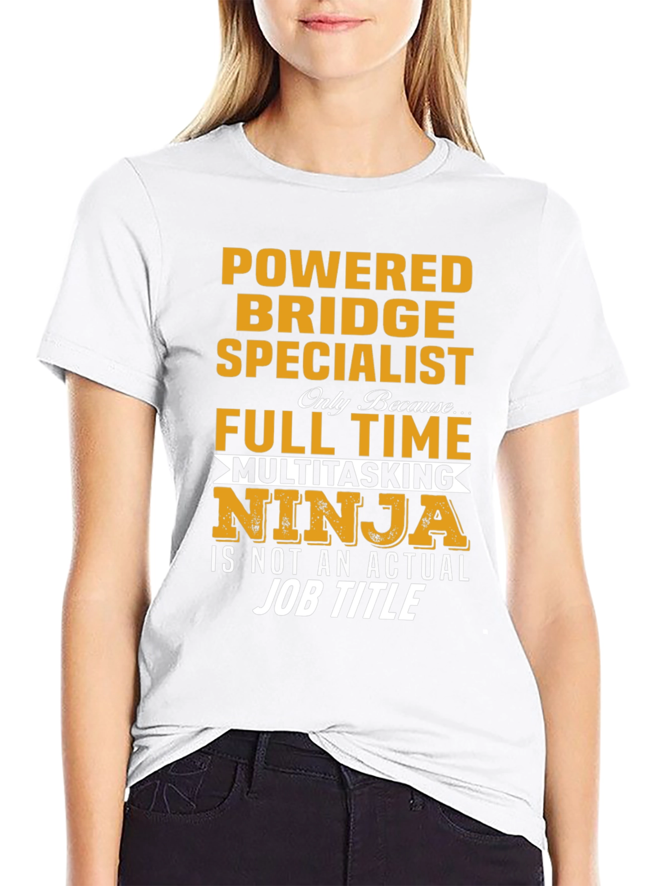Black Powered Bridge Specialist Multitasking Ninja T-Shirt view 9