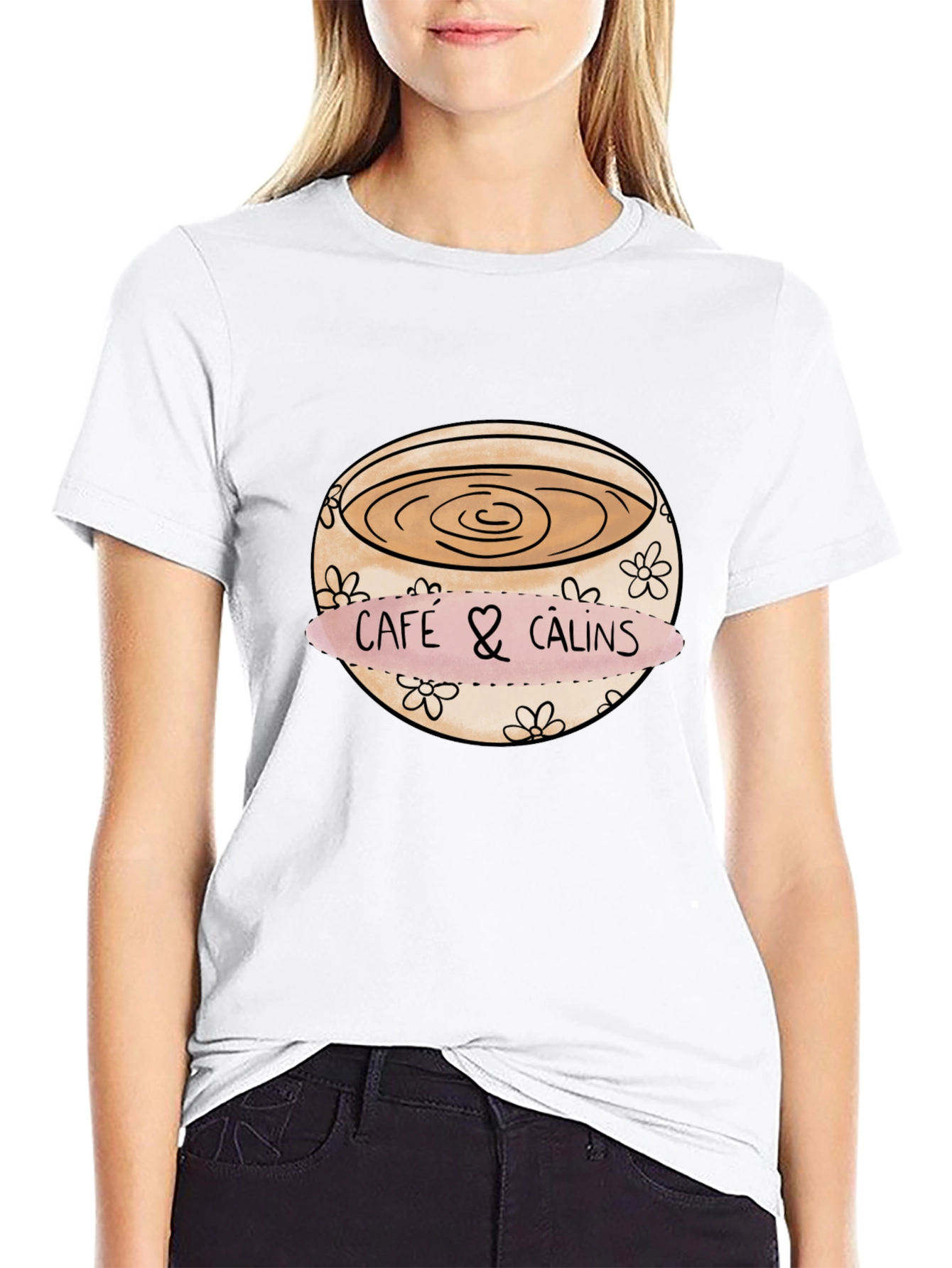 Cafe & Calins Graphic Tee - Coffee Lover's Comfort - 9