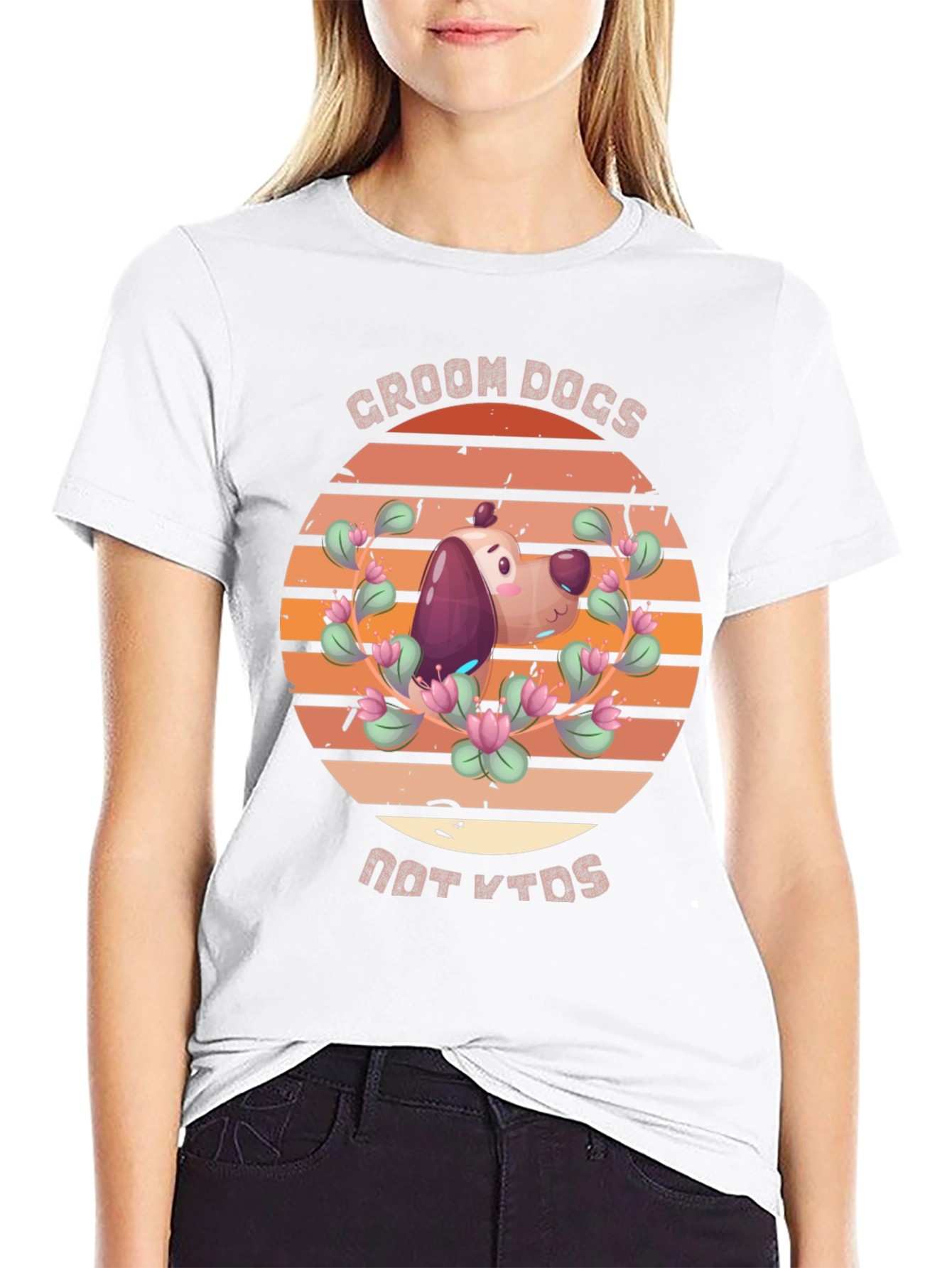 Black Groom Dogs Not Kids T-Shirt view 9