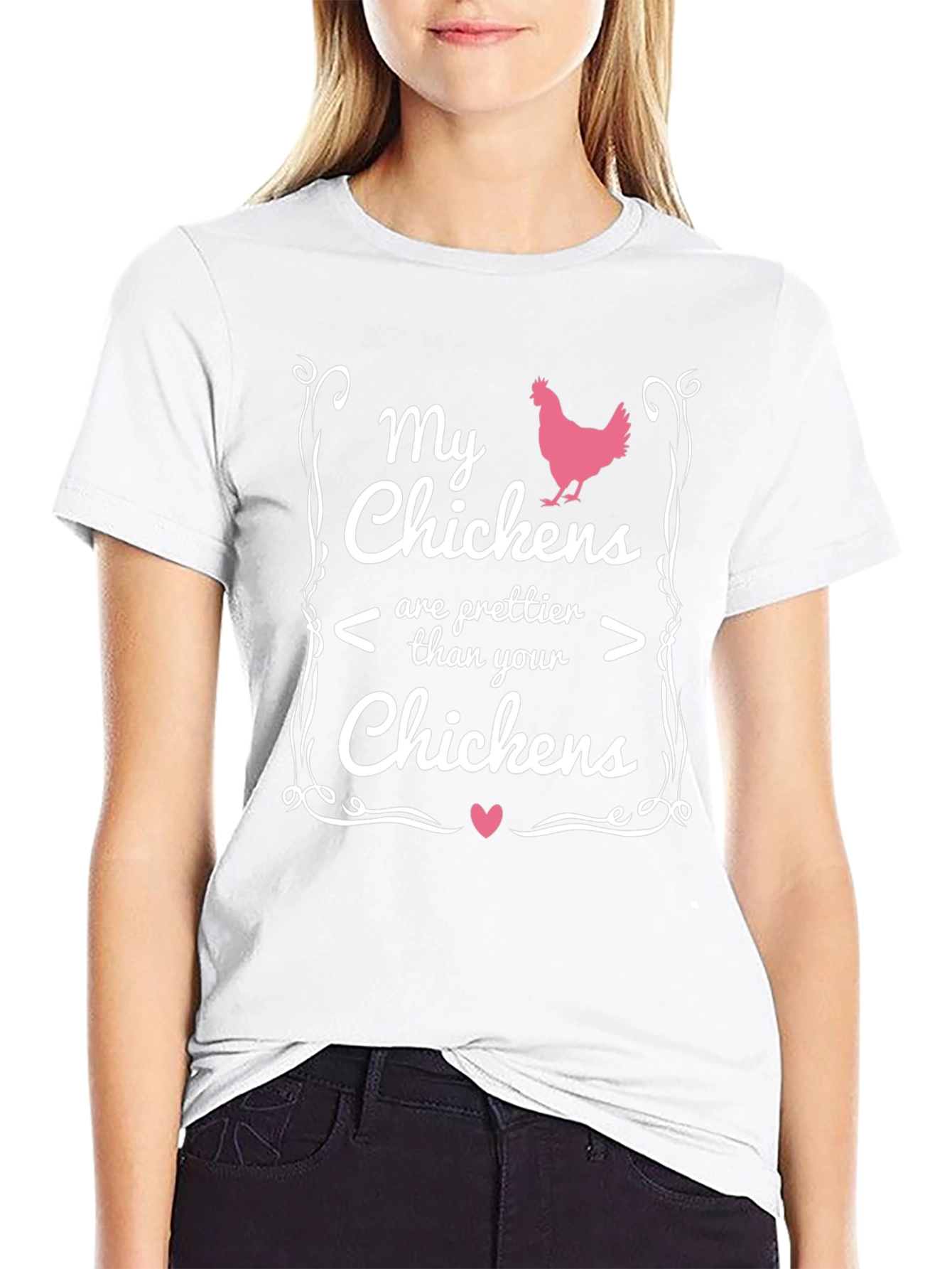 Black My Chickens Are Prettier T-Shirt view 9