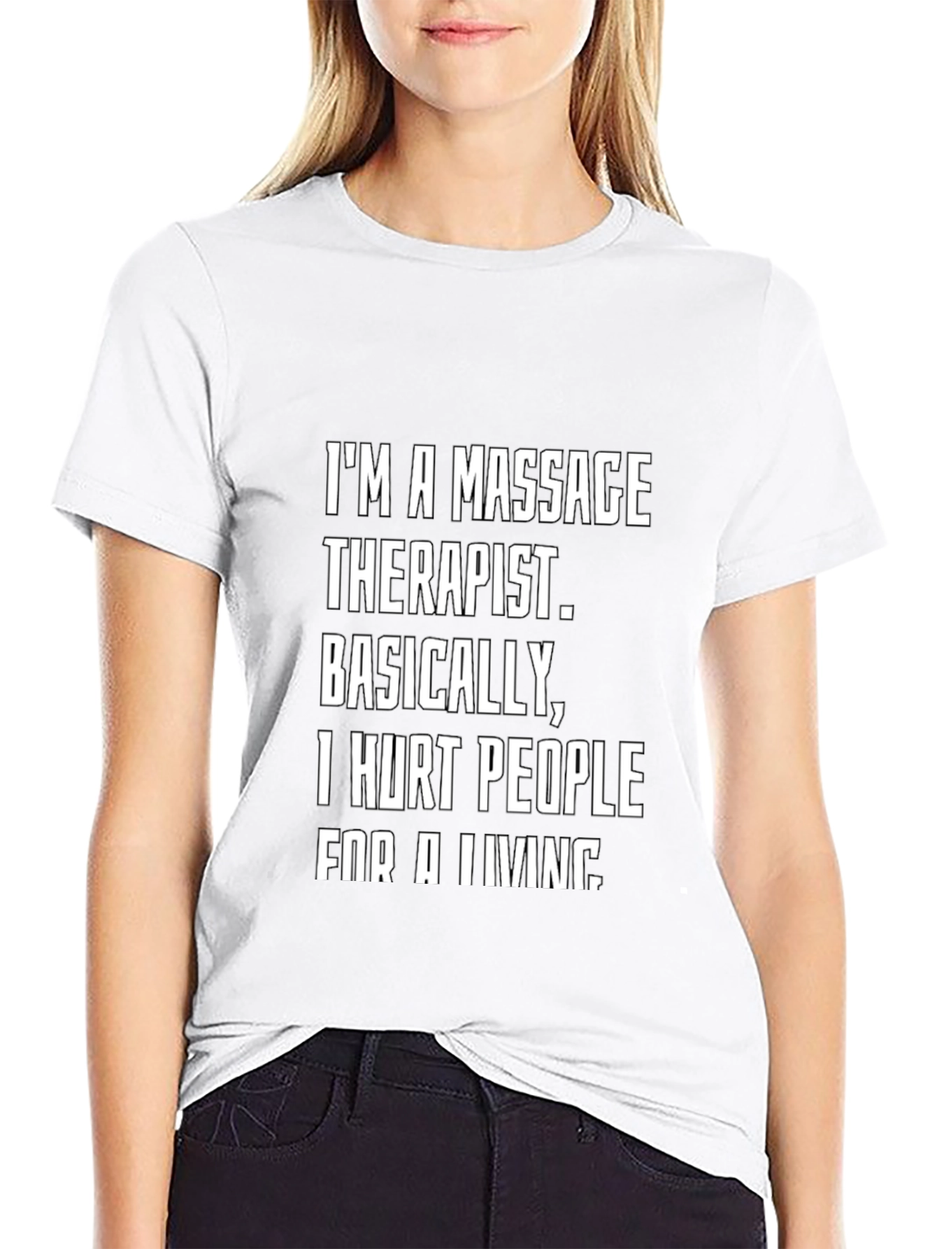 Black Massage Therapist Funny T-Shirt view 9
