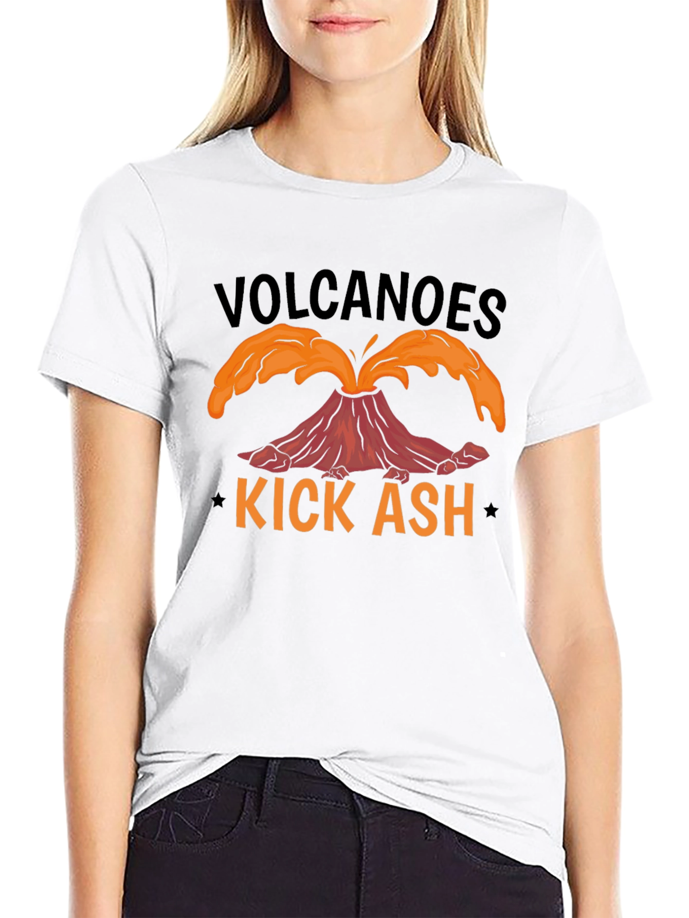 Black Volcanoes Kick Ash T-Shirt - Black view 9