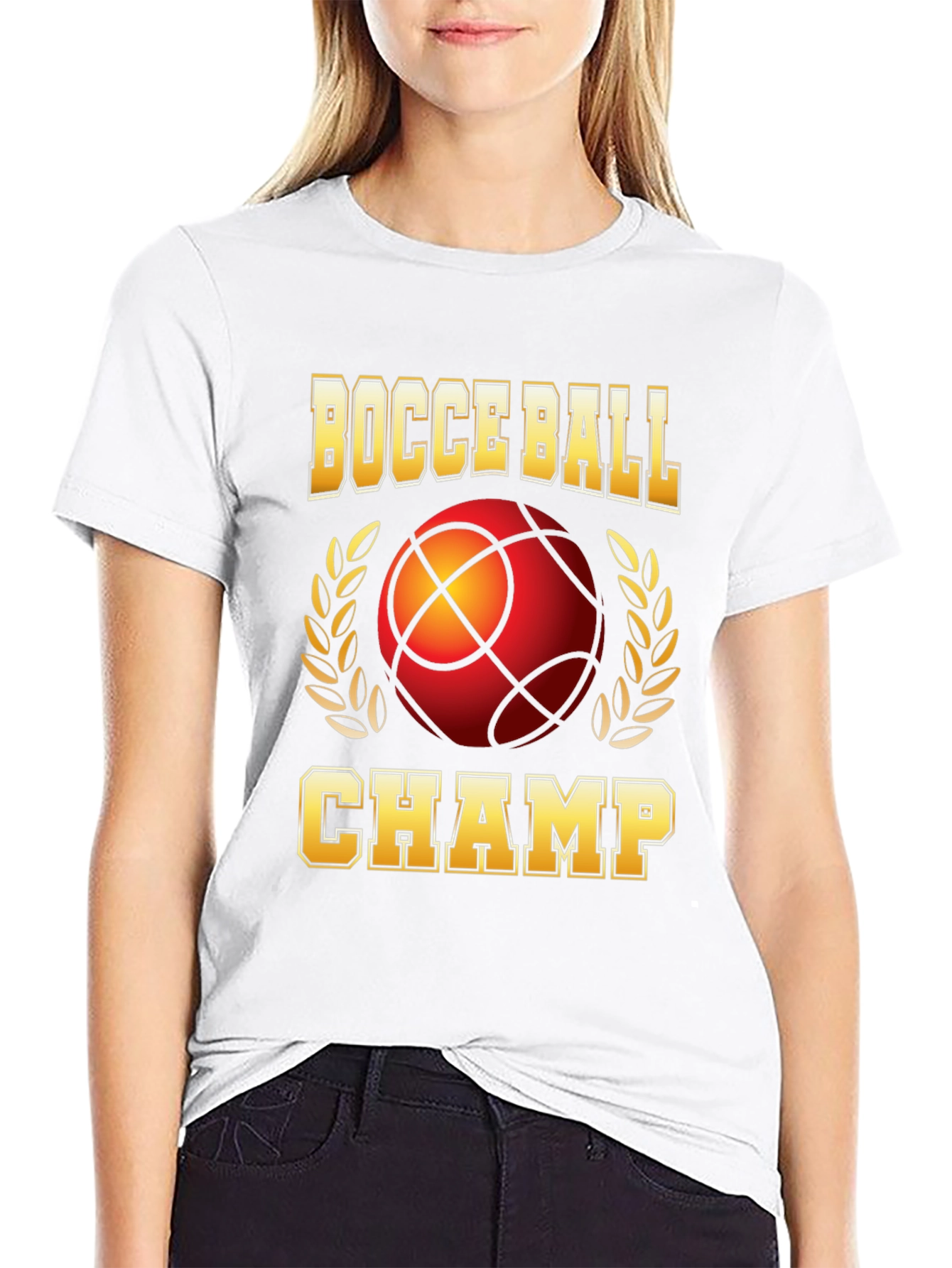 Black Bocce Ball Champ T-Shirt view 9