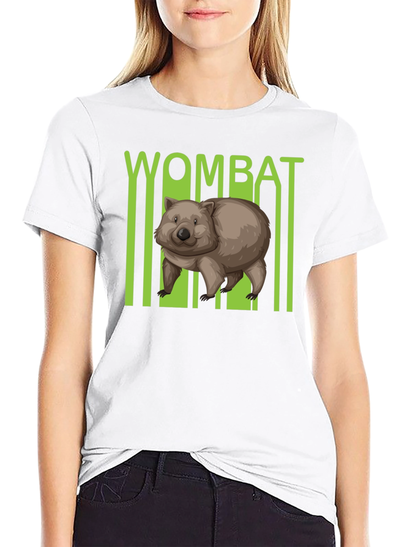 Black Wombat Graphic T-Shirt - Black Cotton Tee view 9