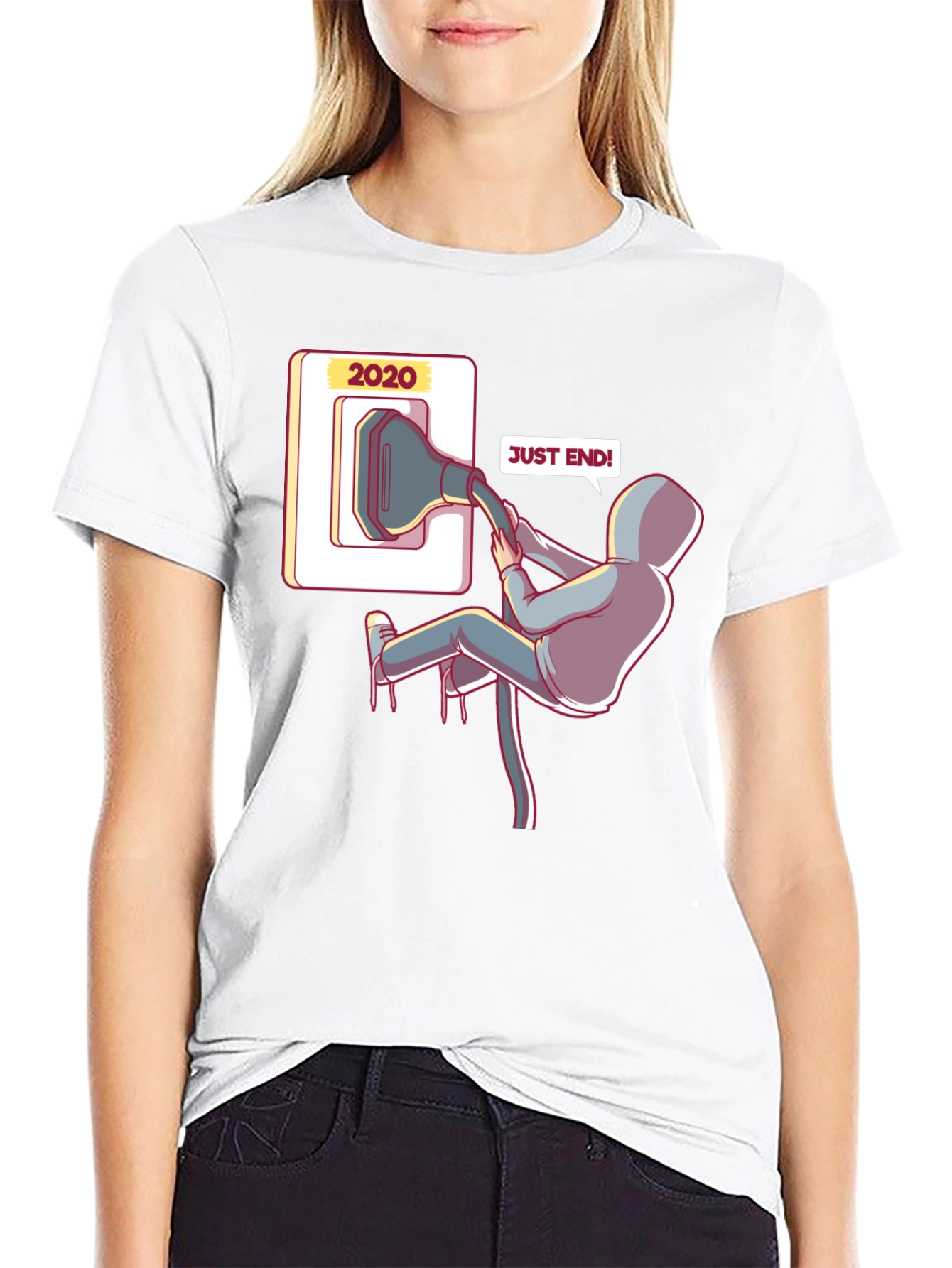 Black 2020 End T-Shirt Funny Novelty Tee view 9