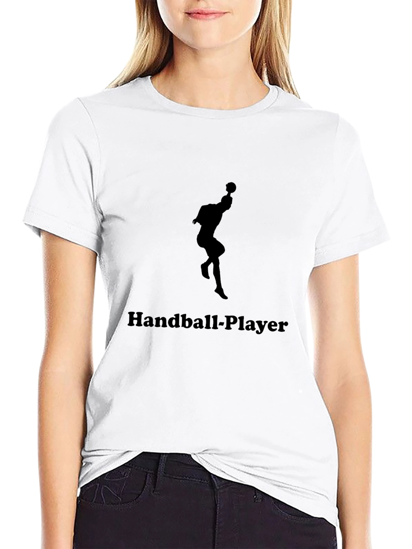 Black Handball Player Graphic Tee - Black view 9