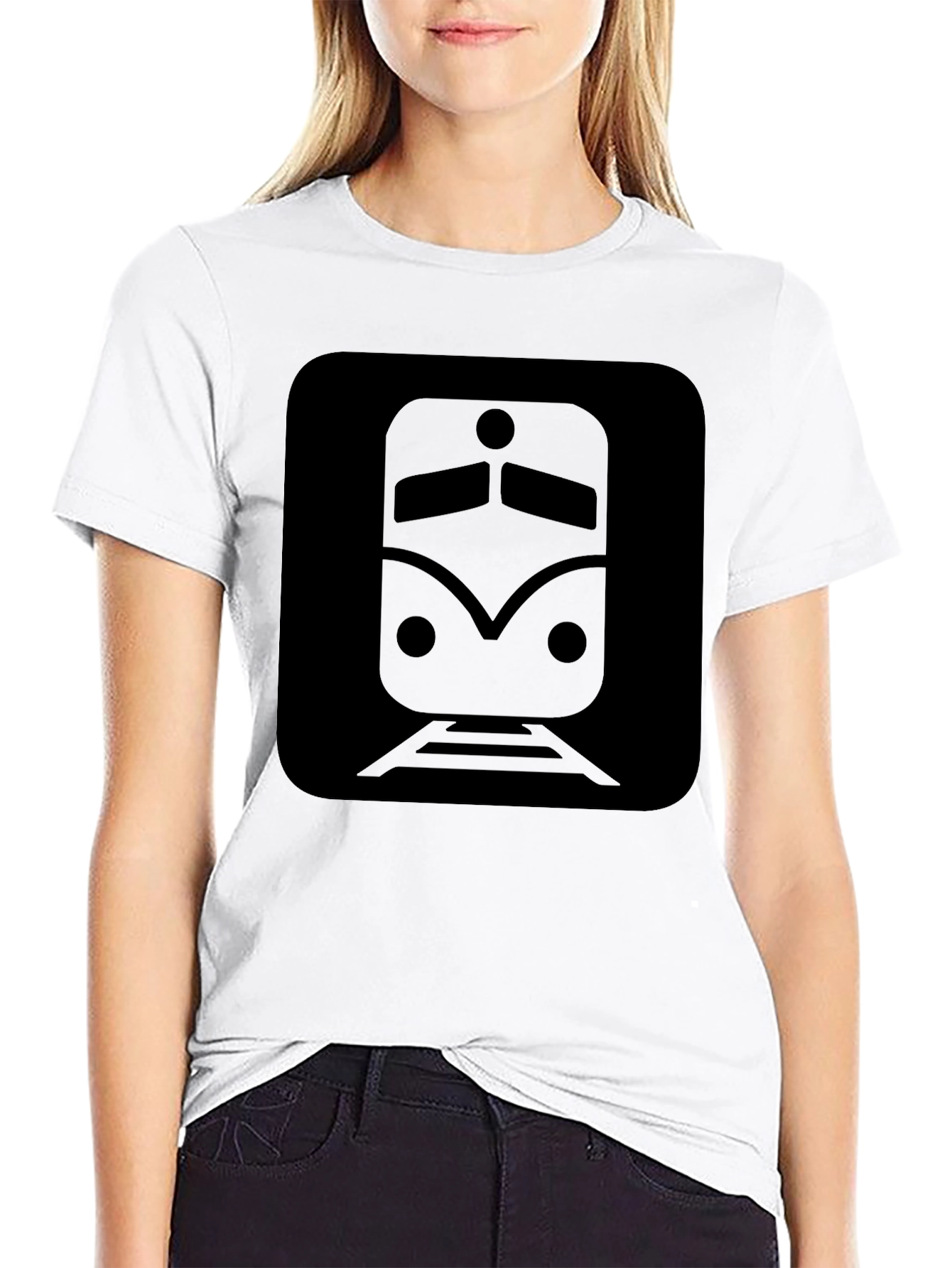 Black Black Train Graphic Tee - Stylish & Unique view 9