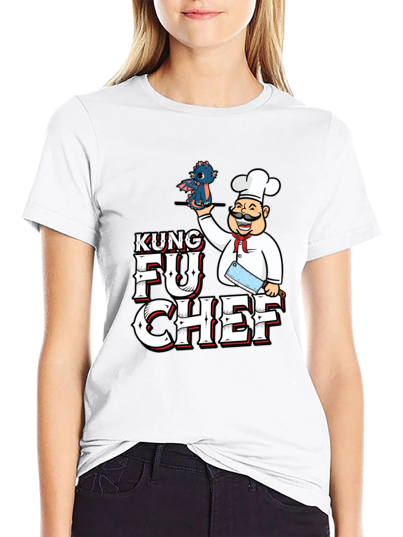 Black Kung Fu Chef Graphic T-Shirt view 9