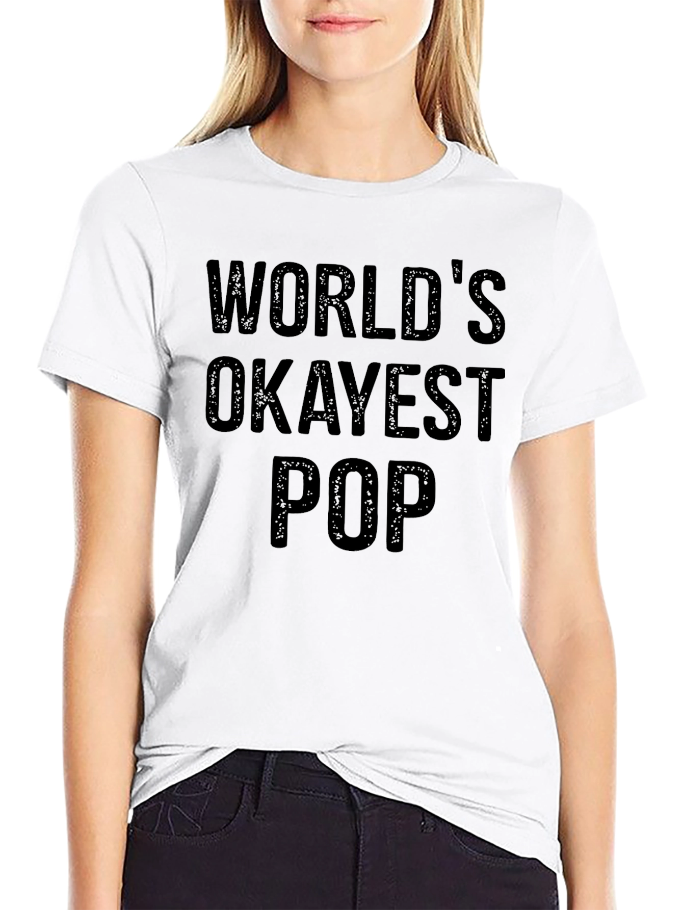 Black World's Okayest Pop Graphic Tee view 9
