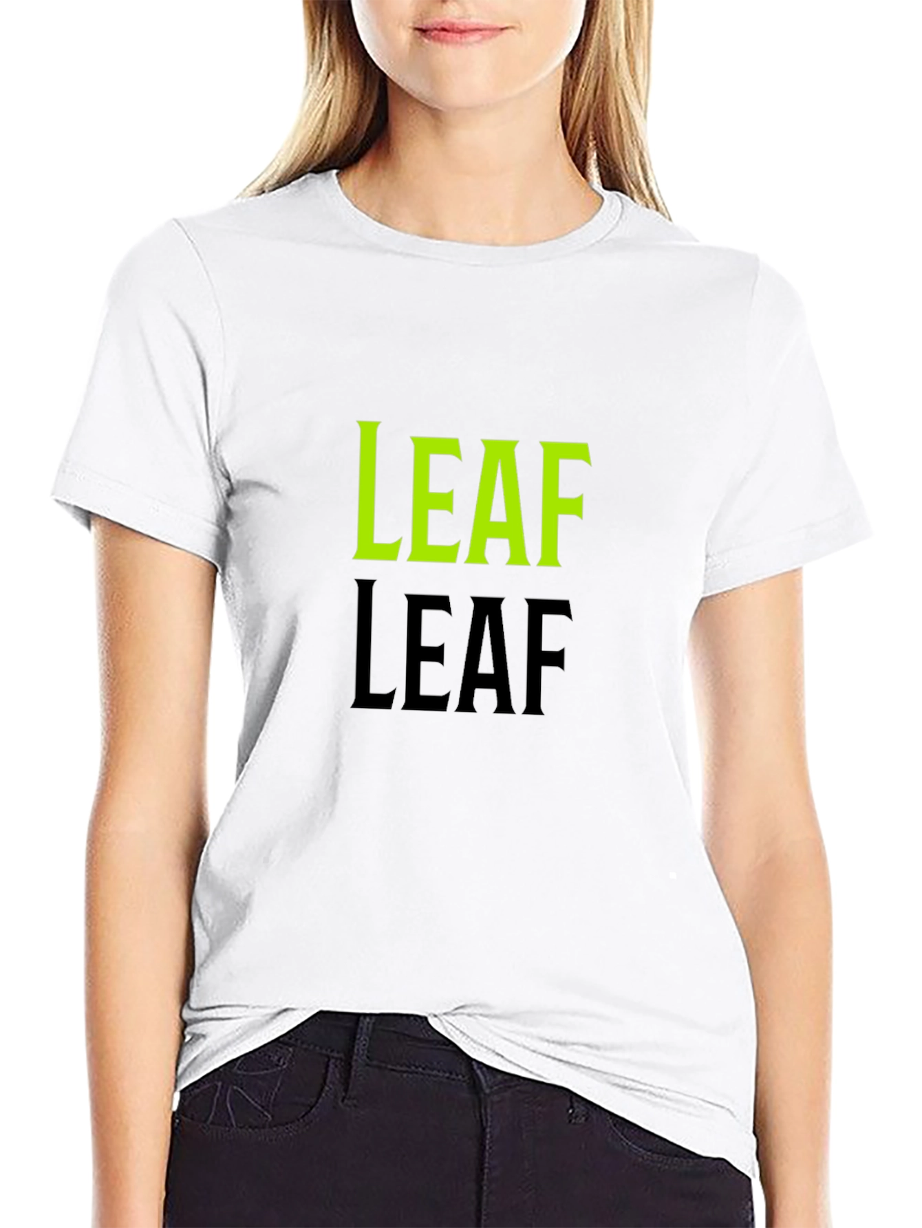 Black Leaf Graphic Black T-Shirt view 9