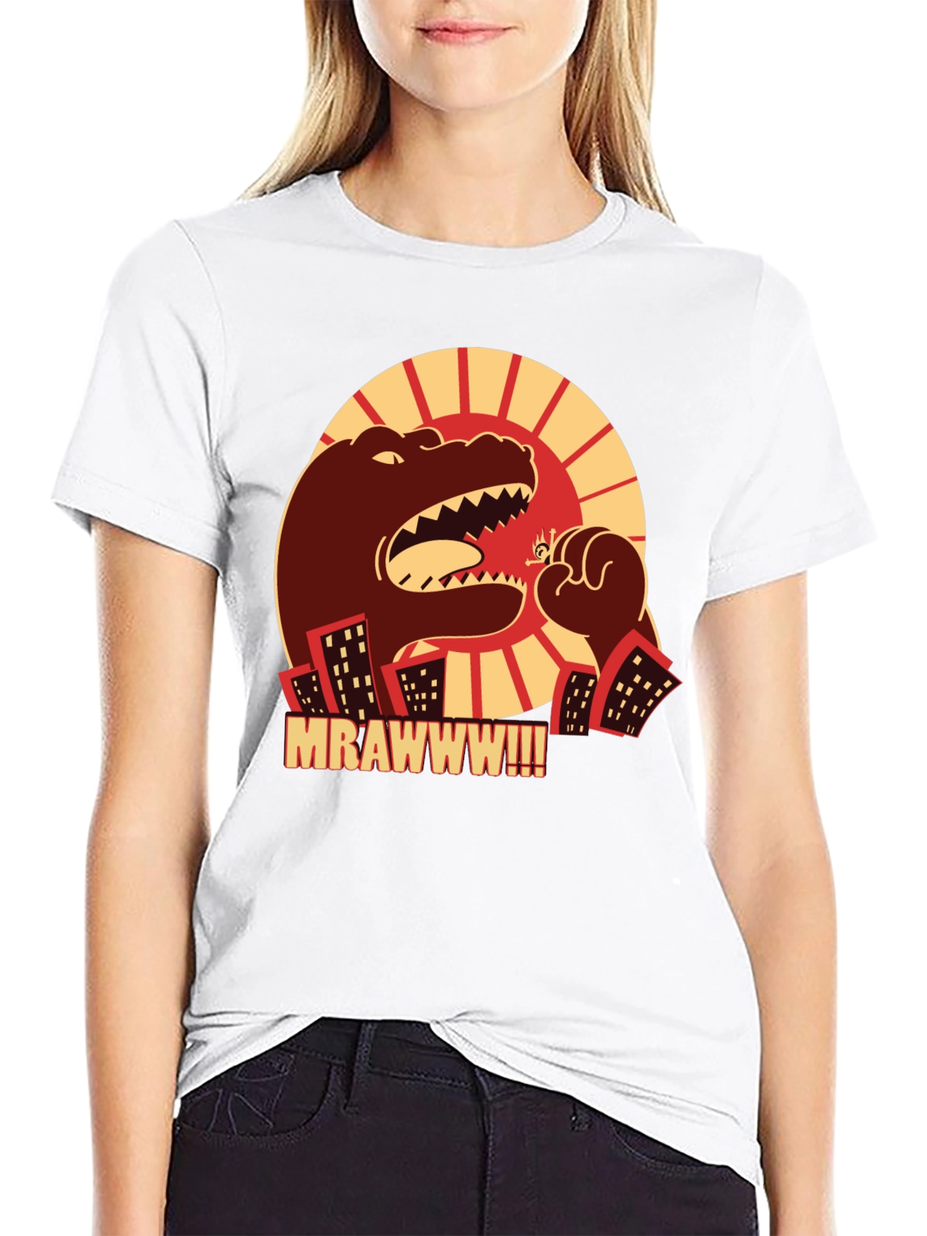 Black Monster Attack Graphic Tee view 9