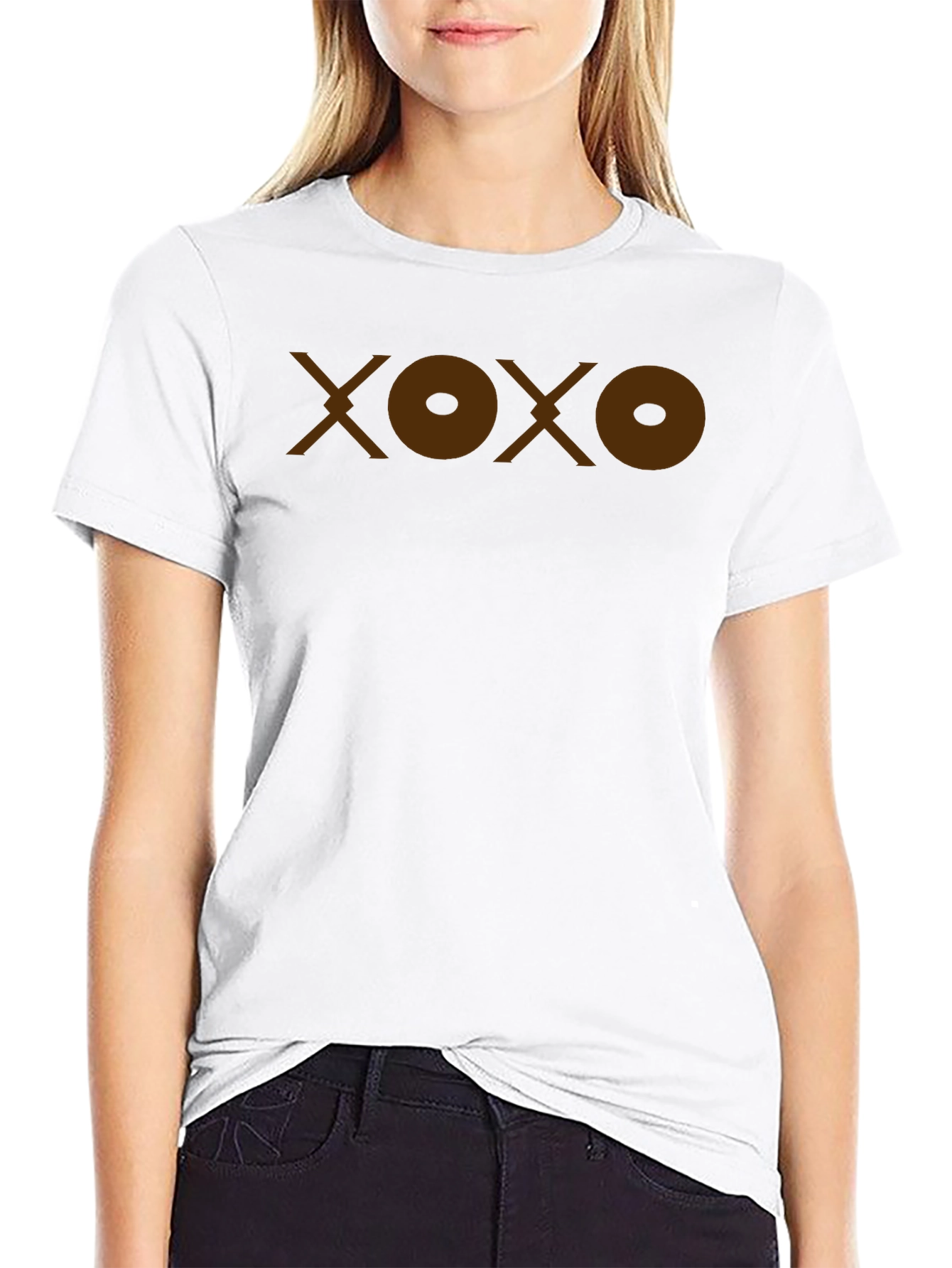 Black XOXO Graphic T-Shirt - Casual Black Tee view 9