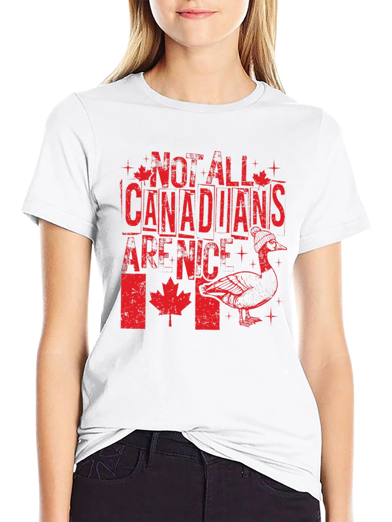 Black Funny Not All Canadians Are Nice T-Shirt view 9