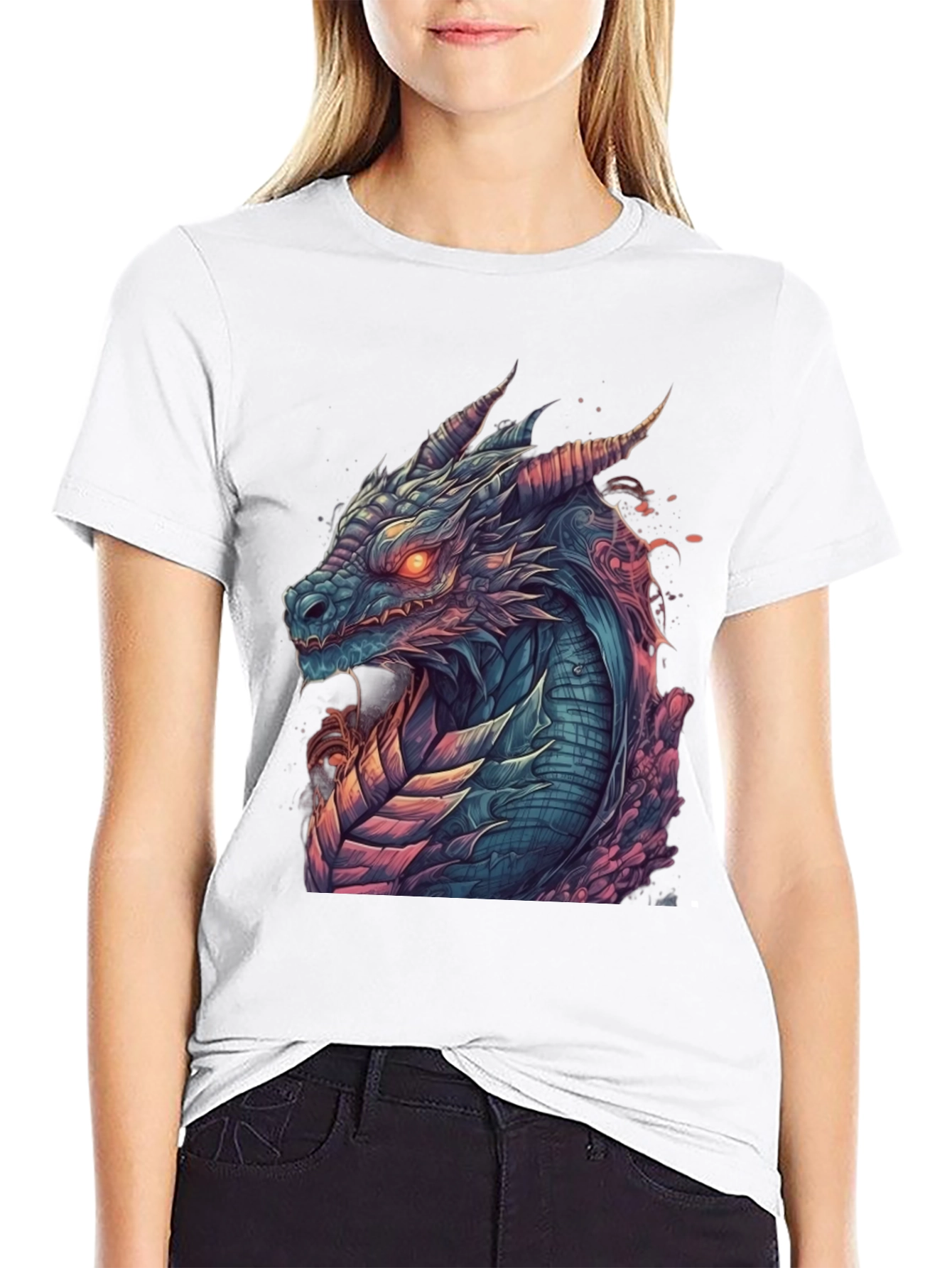 Black Dragon Graphic Tee - Men's Black T-Shirt view 9