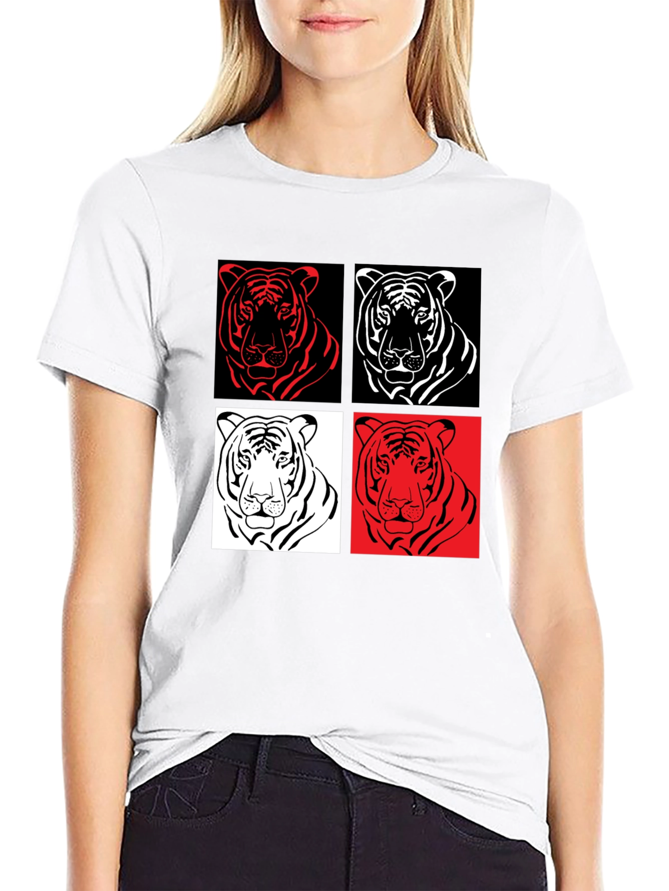 Black Tiger Pop Art Graphic Tee - Unisex Style view 9