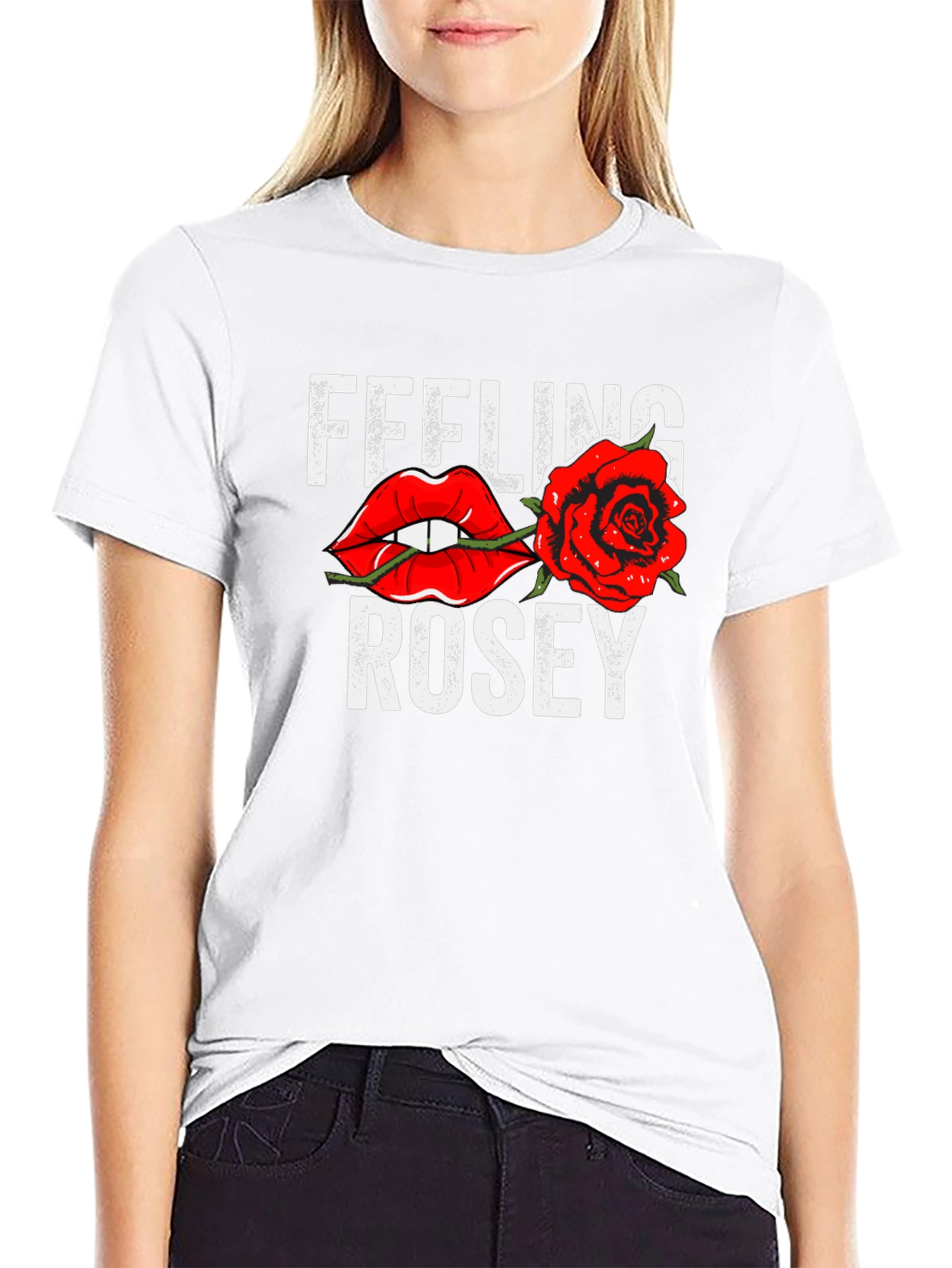 Black Feeling Rosey Graphic Tee view 9