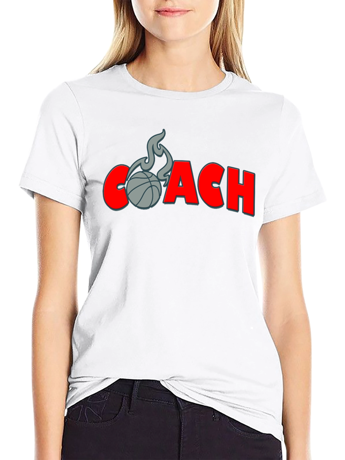 Black Basketball Coach T-Shirt - Graphic Tee view 9
