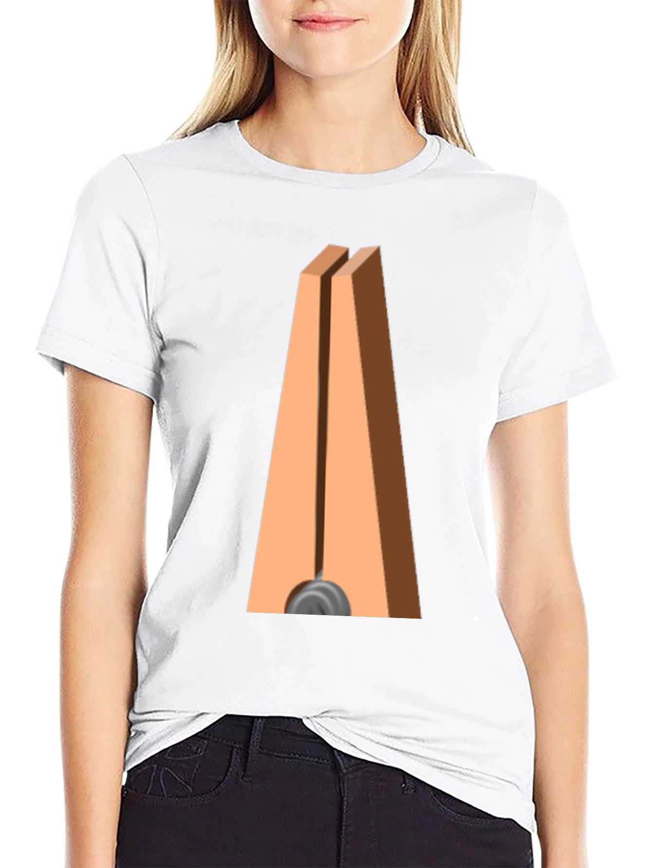 Black Novelty Clothespin Graphic Tee - Quirky Casual Wear view 9