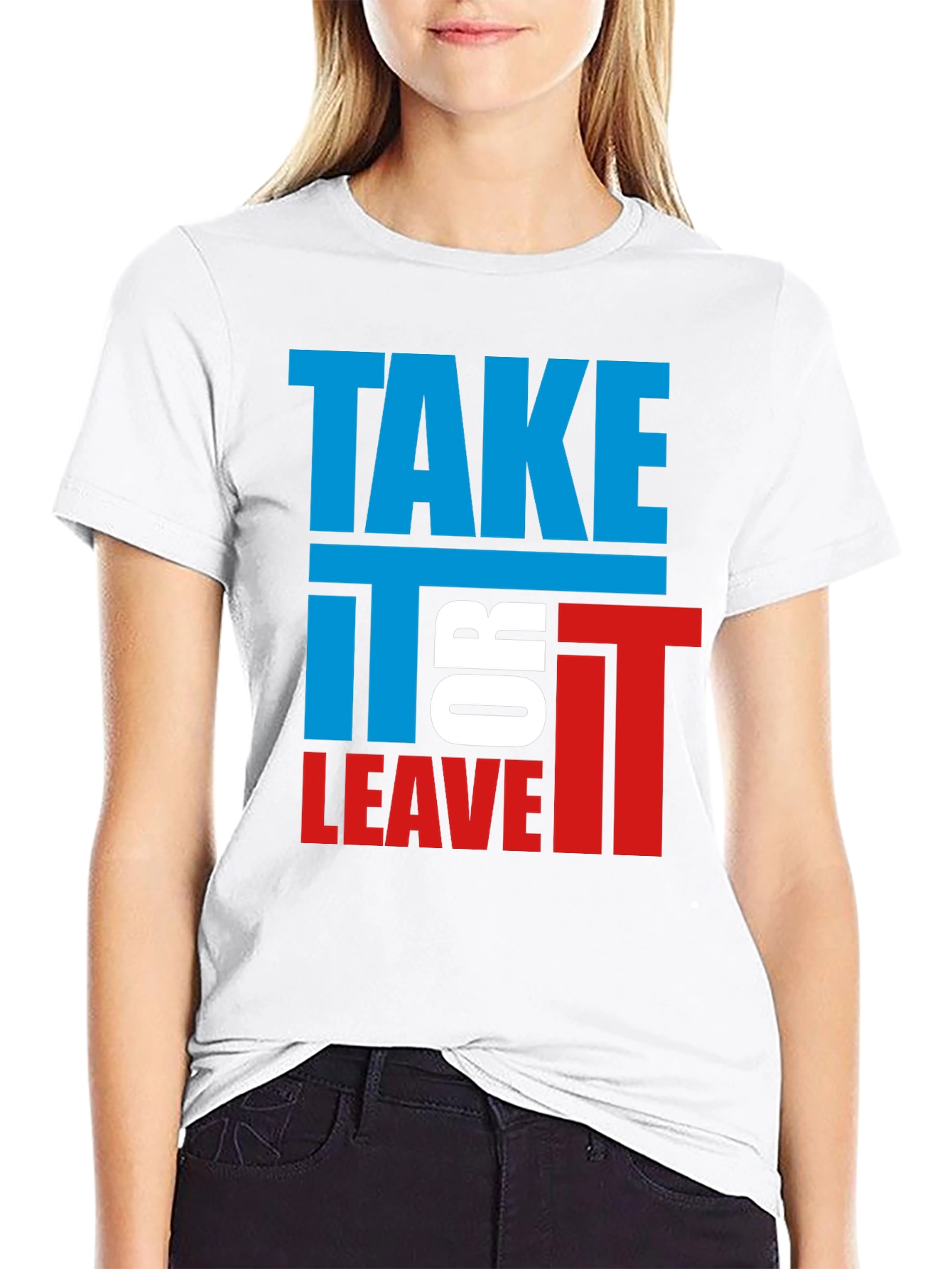 Black Take It or Leave It Graphic Tee - Bold Statement Shirt view 9