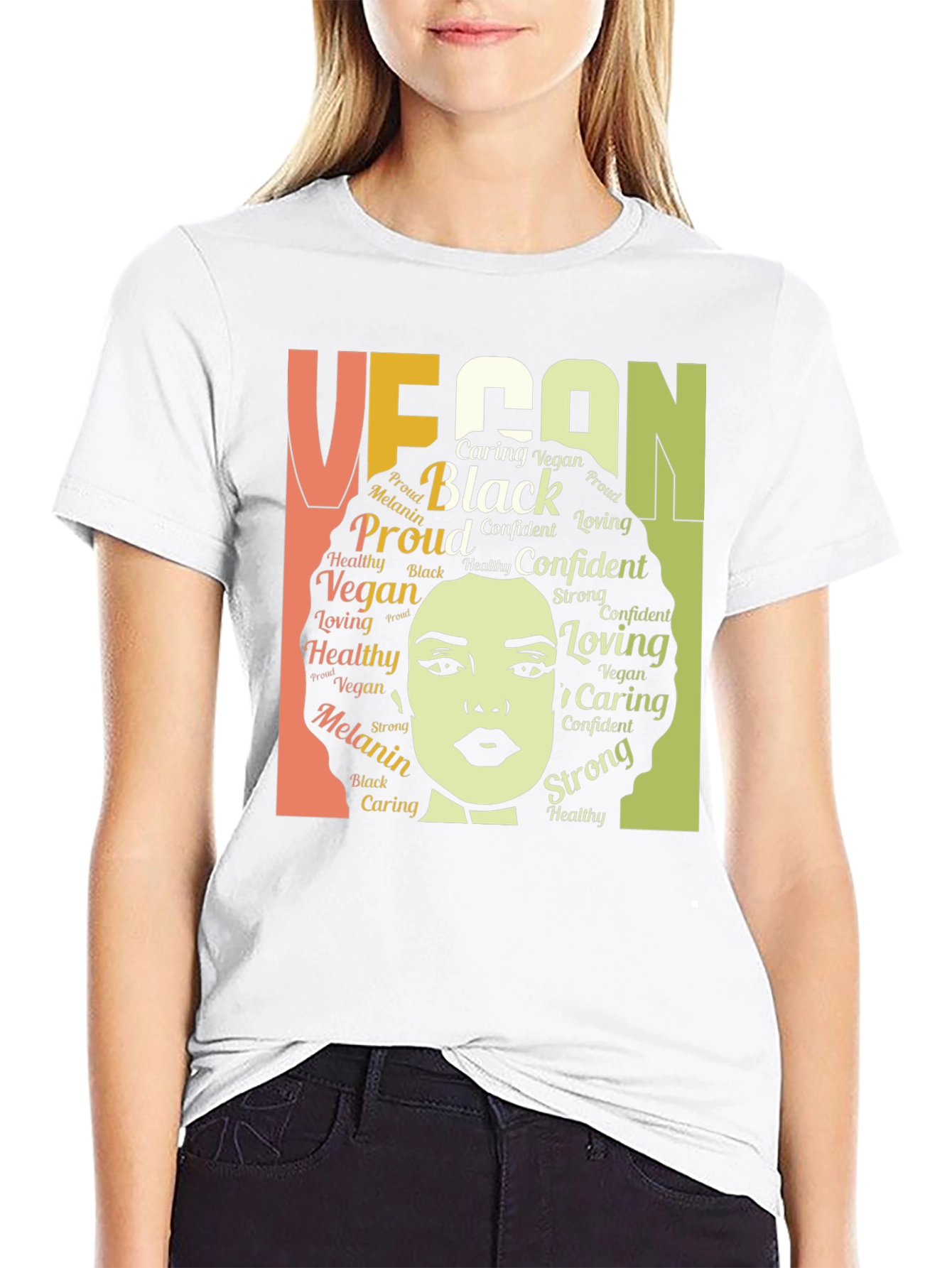 Black Vegan Black Melanin Proud T-Shirt view 9