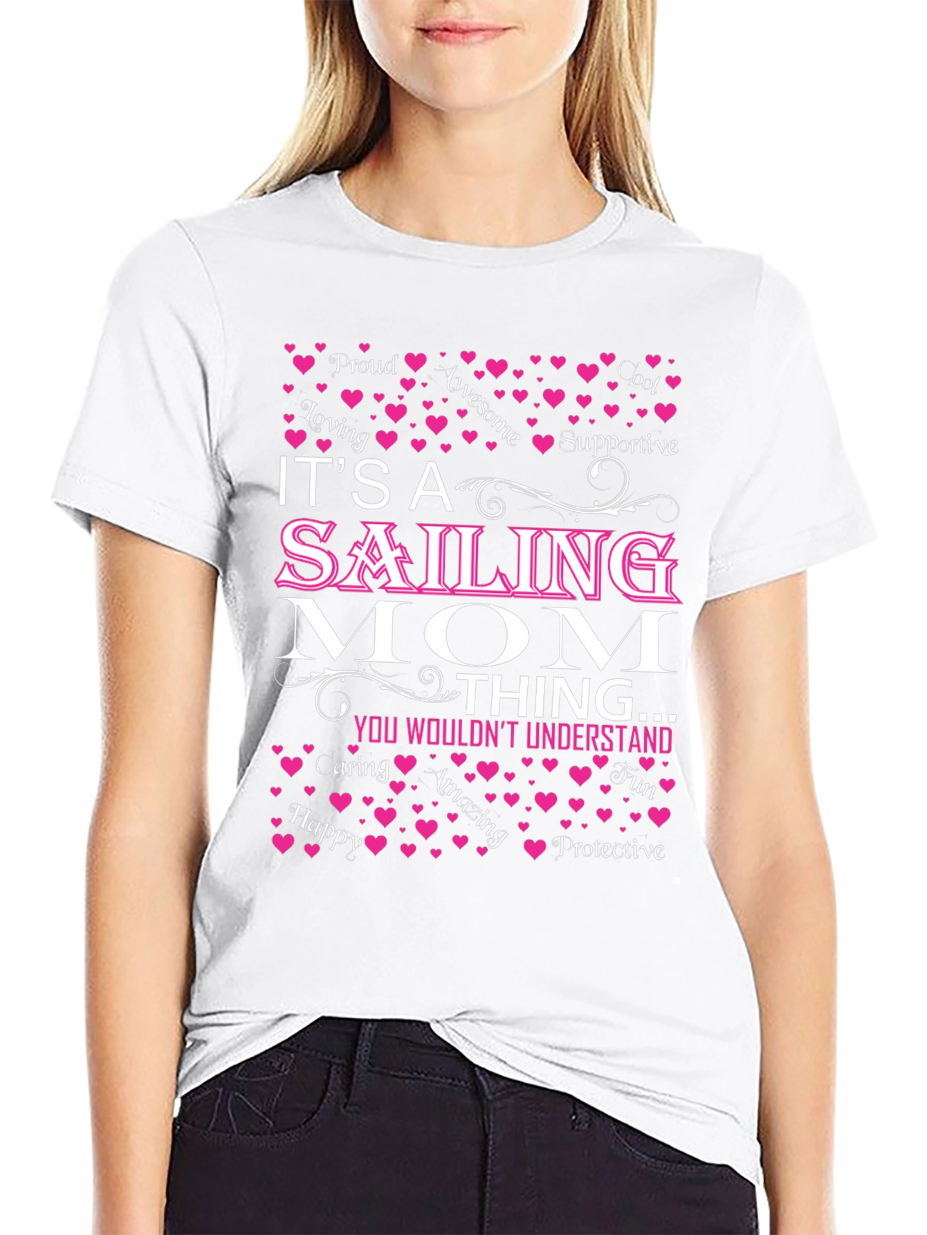Black It's a Sailing Mom Thing T-Shirt view 9