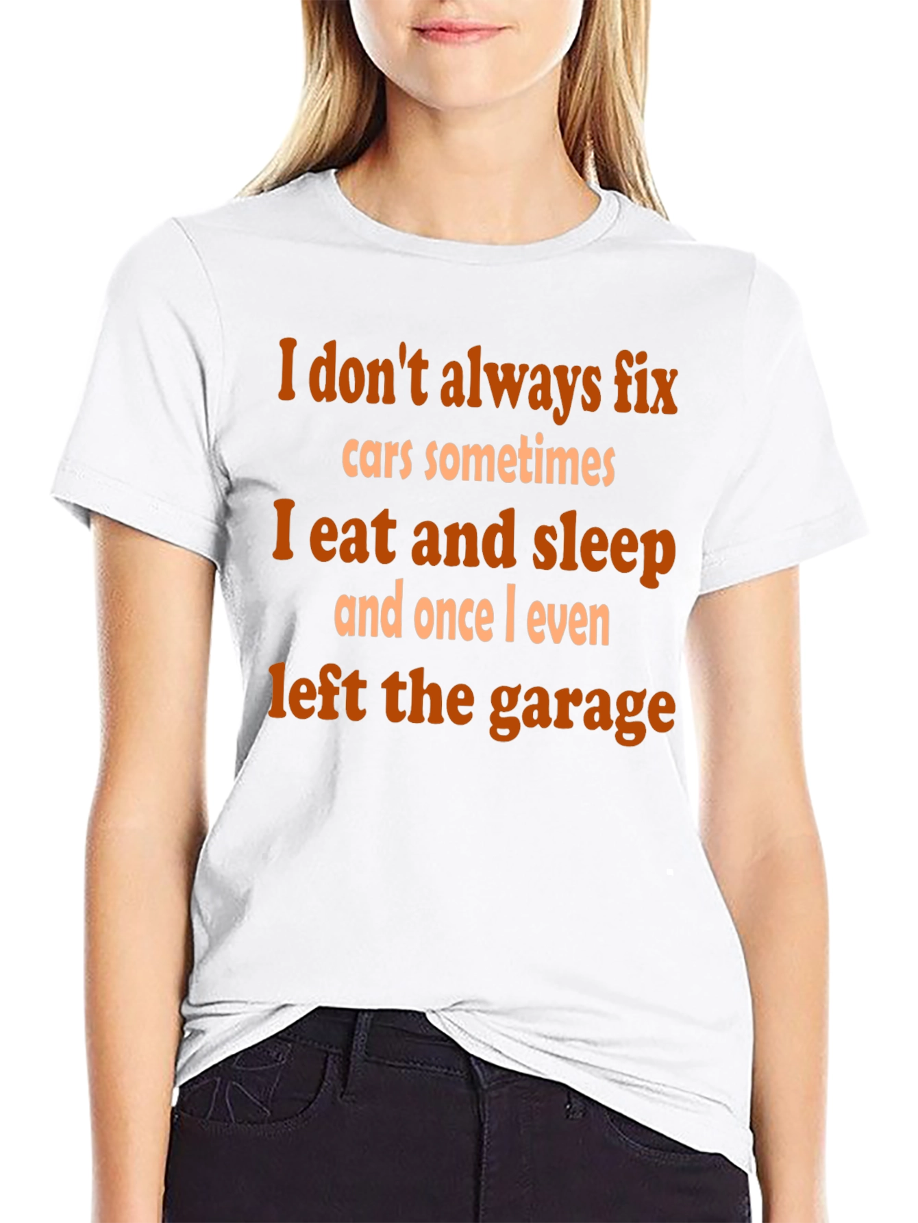 Black Mechanic Humor T-Shirt - 'I Don't Always Fix Cars' view 9