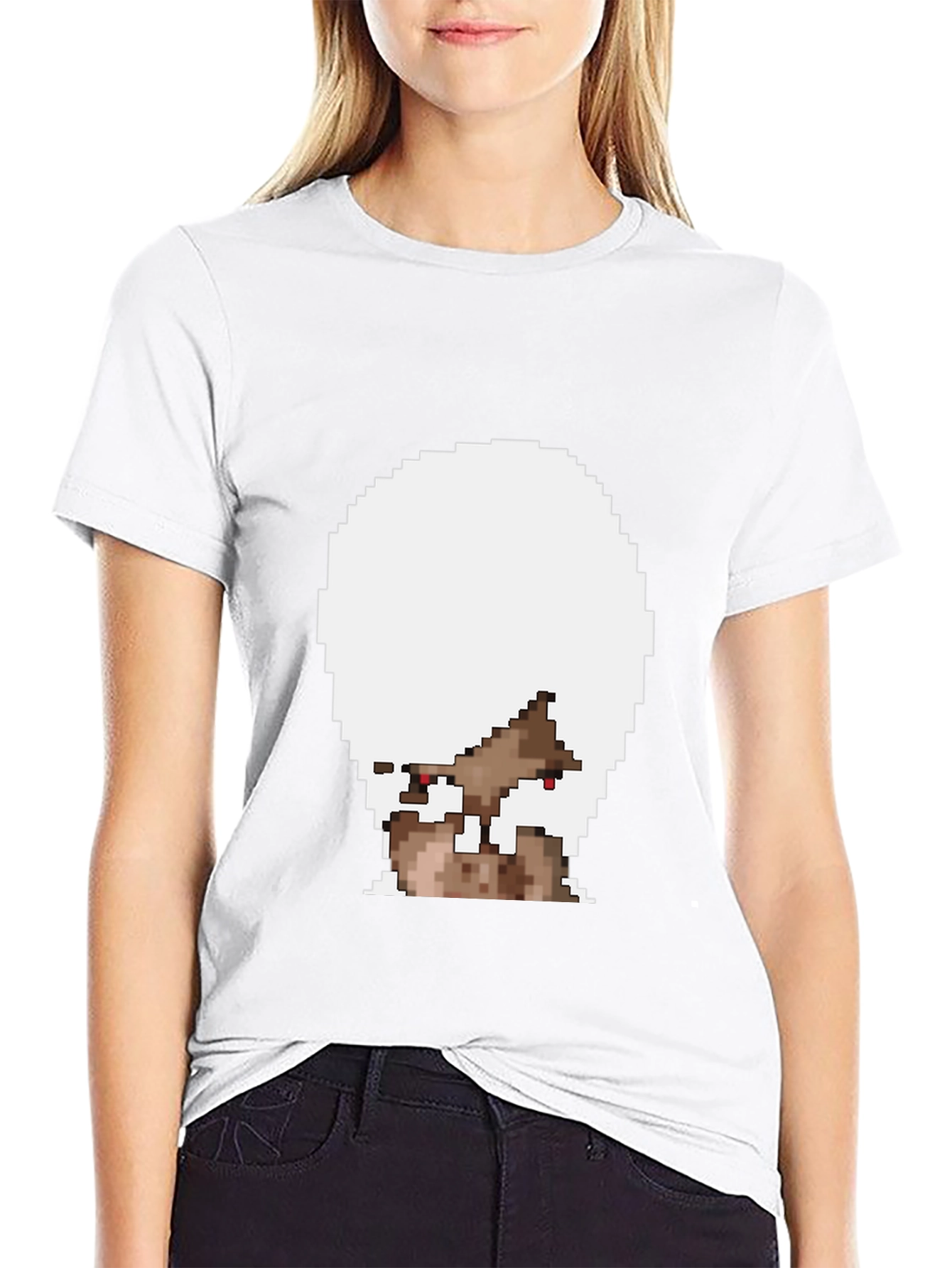 Black Pixelated T-Shirt - Unique Design view 9