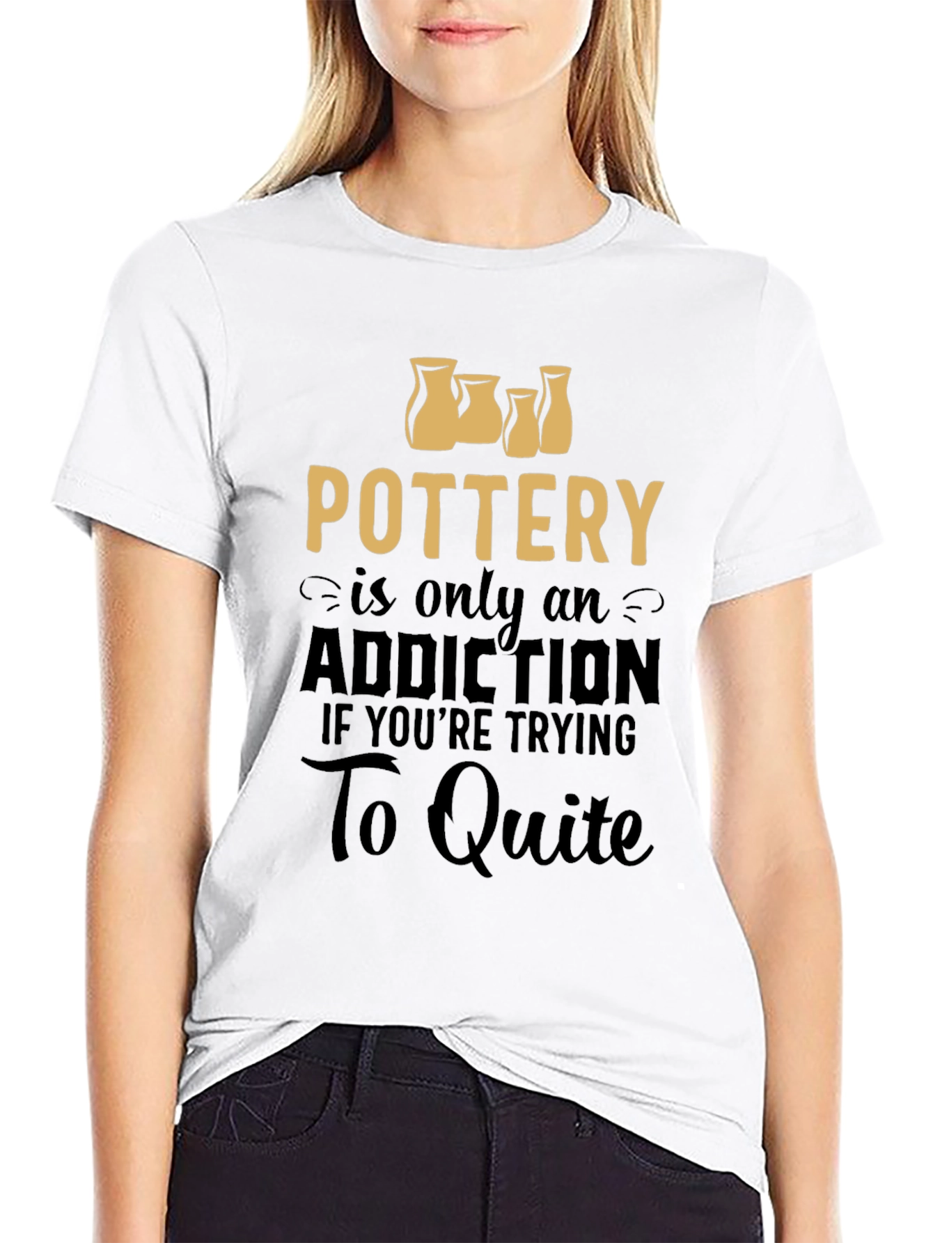 Black Pottery Addiction Graphic Tee - Unisex T-Shirt view 9