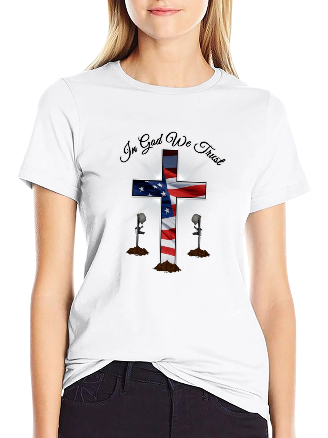 Black Patriotic Christian T-Shirt - In God We Trust view 9